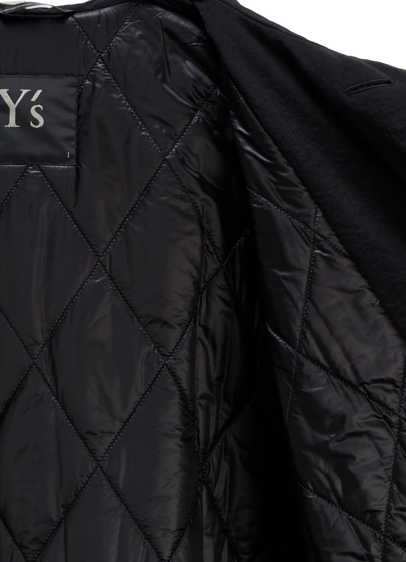 NYLON PADDED TASLAN OXFORD STAND HOODIE COAT