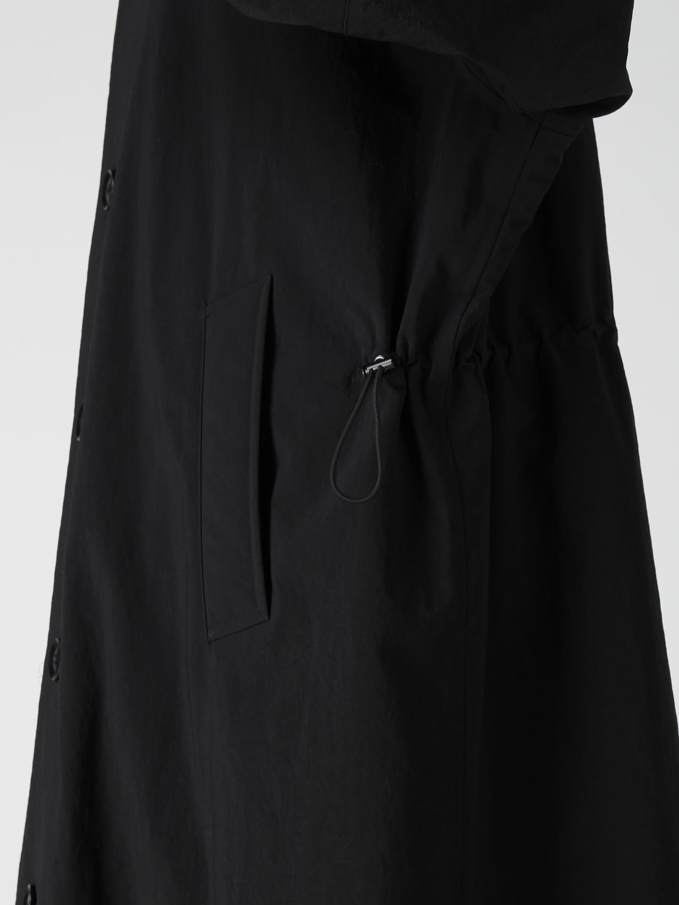NYLON PADDED TASLAN OXFORD STAND HOODIE COAT