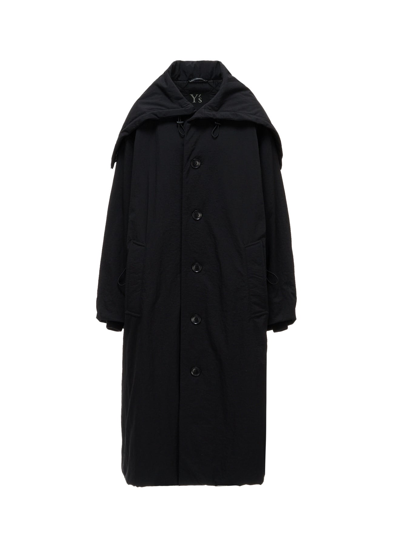 NYLON PADDED TASLAN OXFORD STAND HOODIE COAT