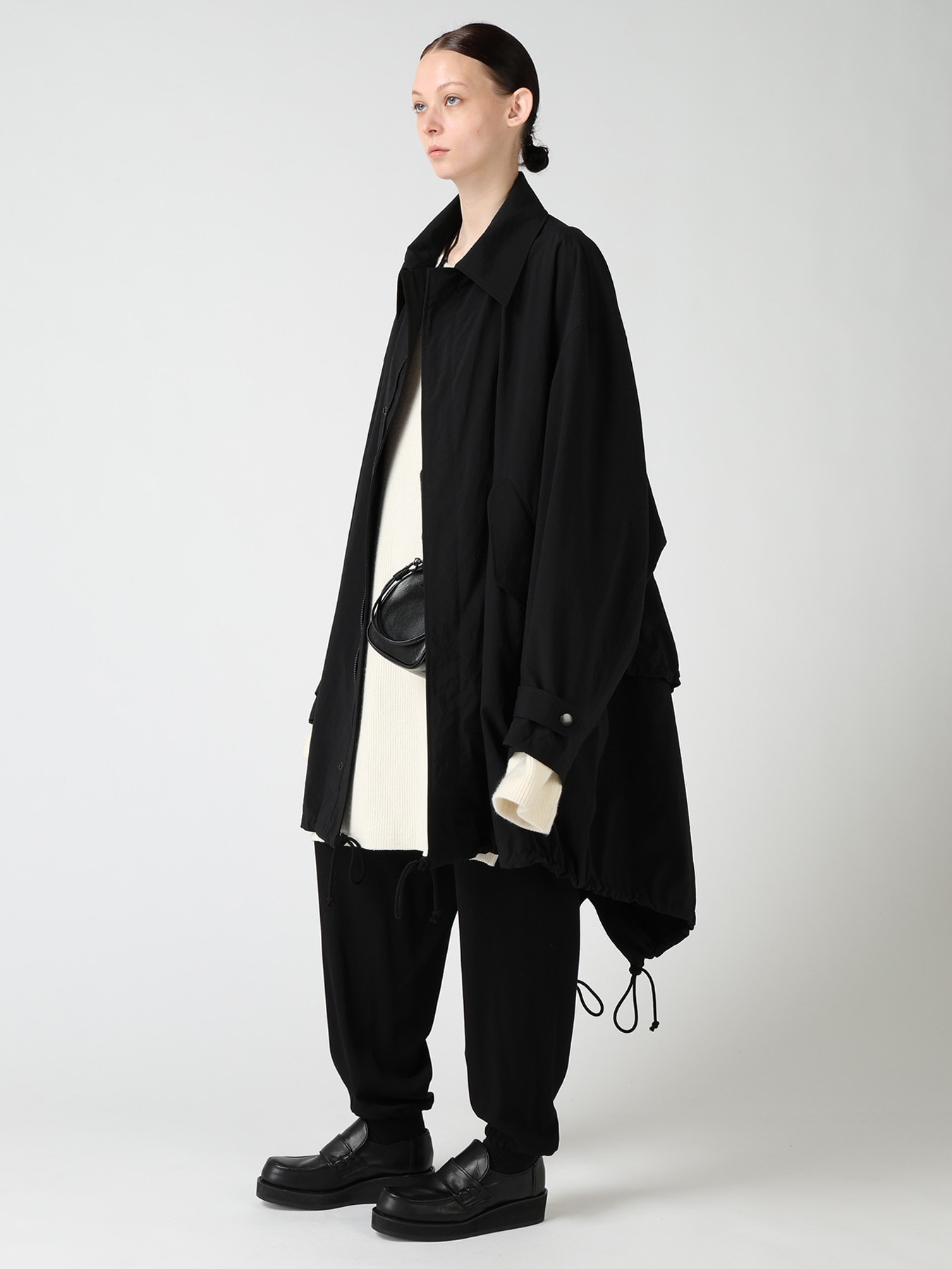 NY/ TASLAN OXFORD BACK TIERED COAT