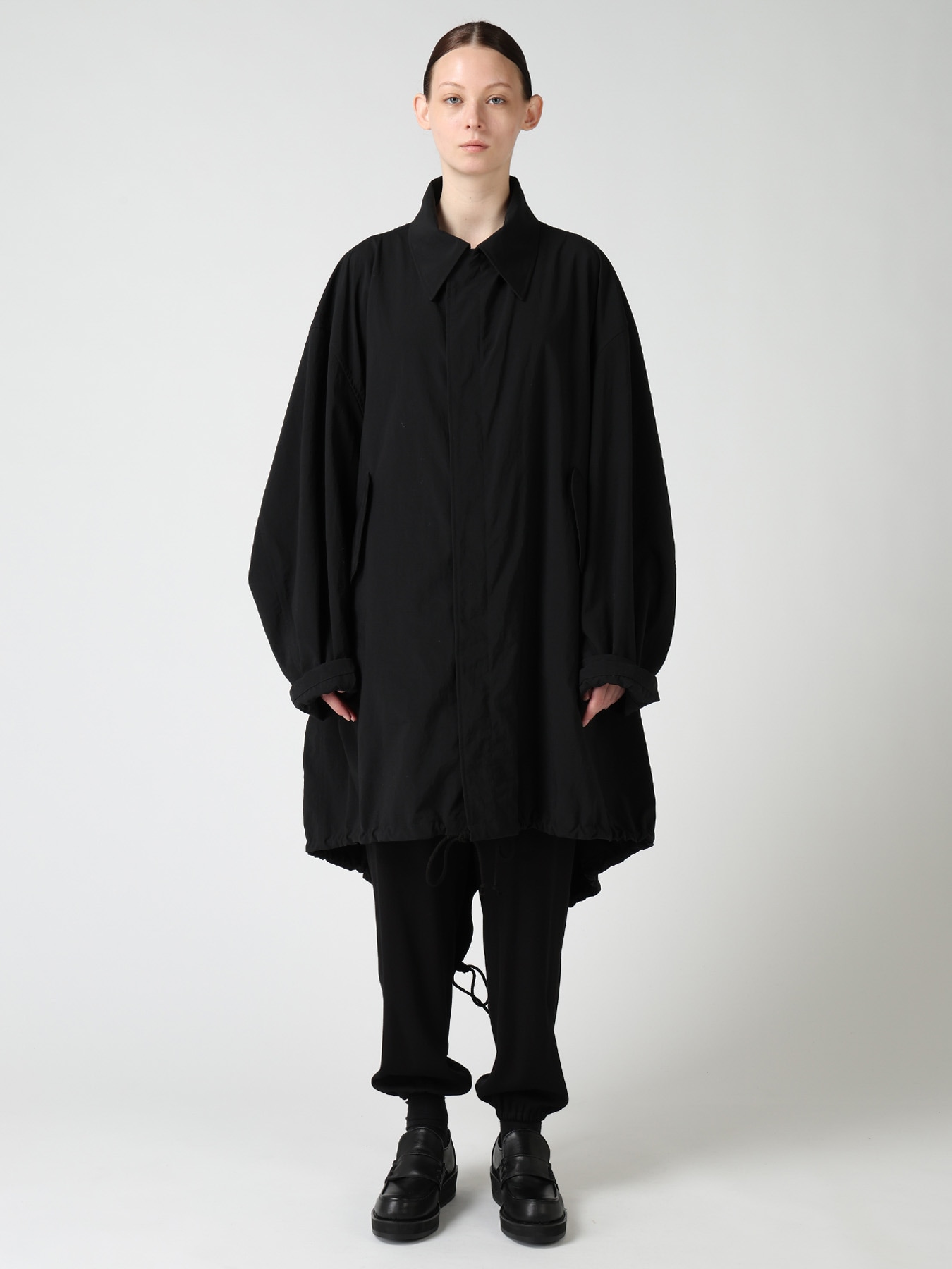 NY/ TASLAN OXFORD BACK TIERED COAT