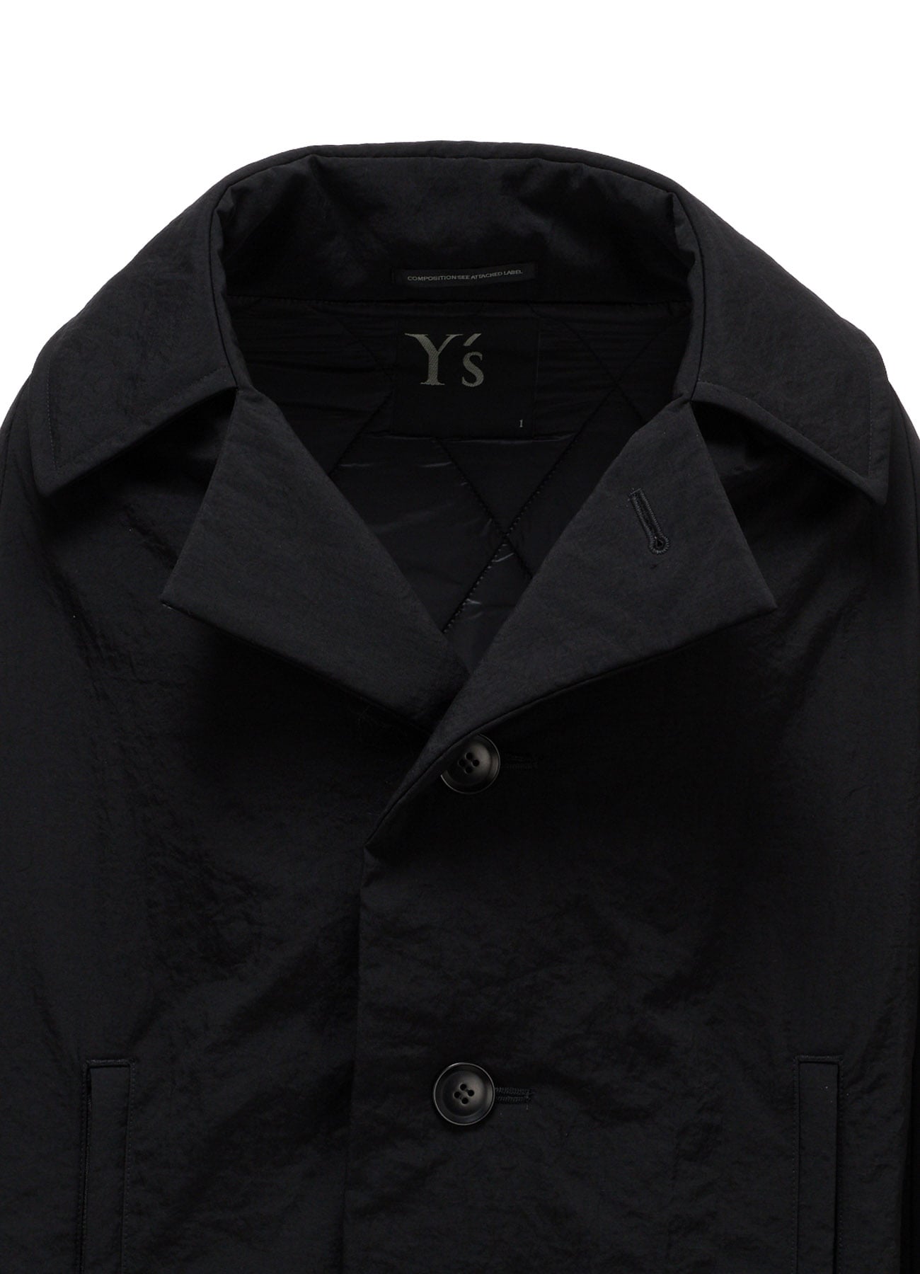 NYLON PADDED TASLAN OXFORD ARRANGED 3/4 SLEEVE COAT