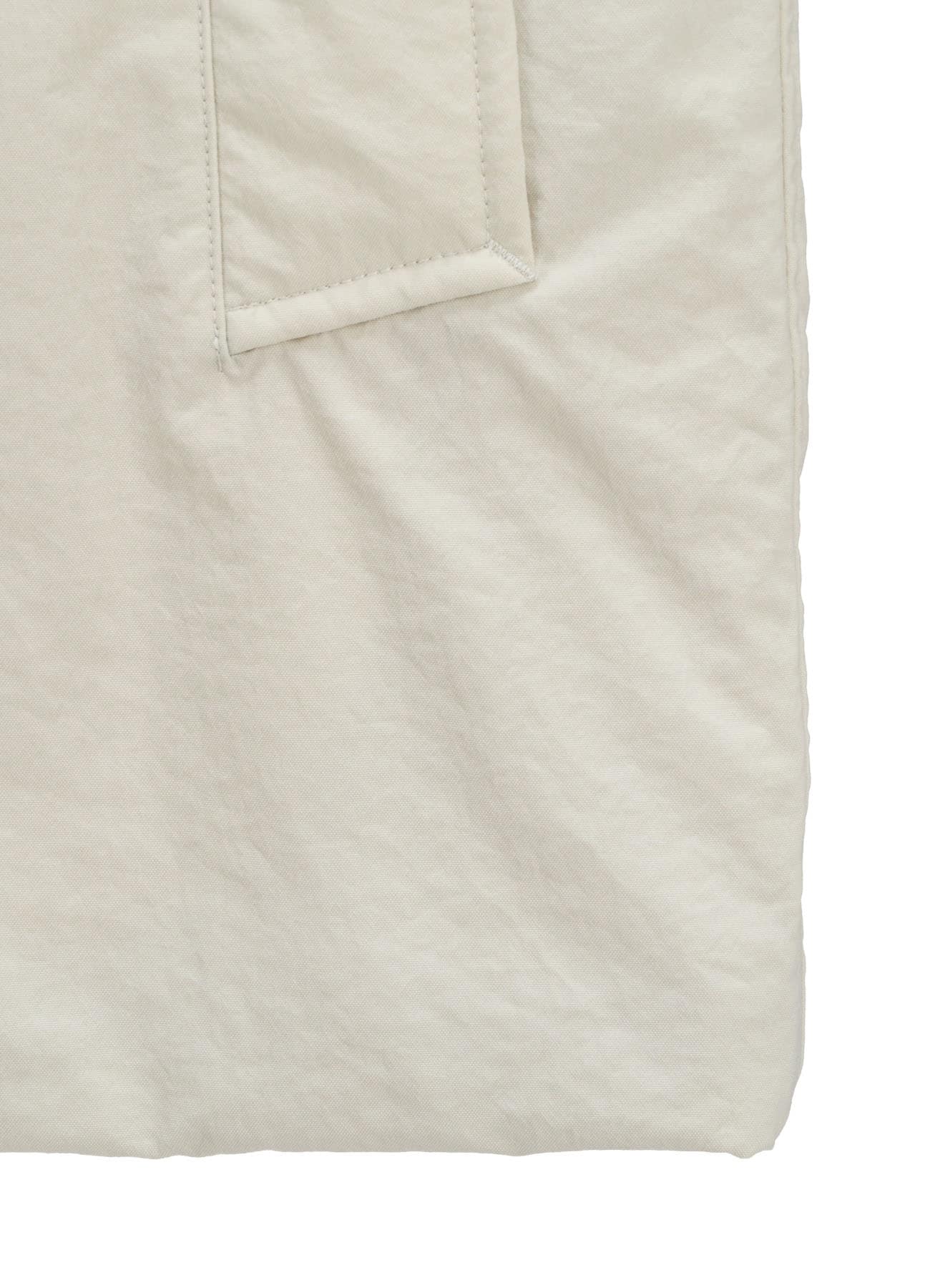 NYLON PADDED TASLAN OXFORD HOODED SHORT COAT