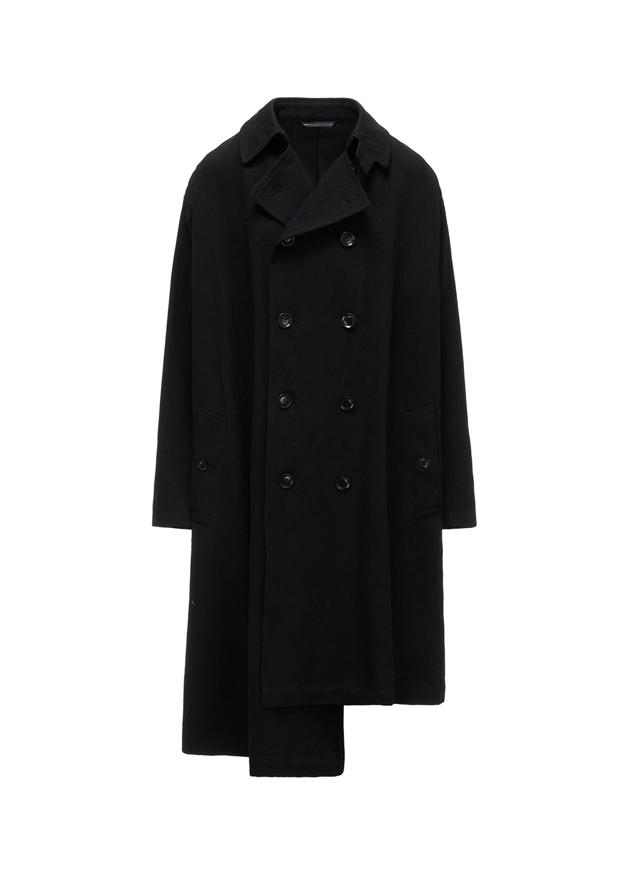 COTTON FLAX ASYMMETRIC TRENCH COAT