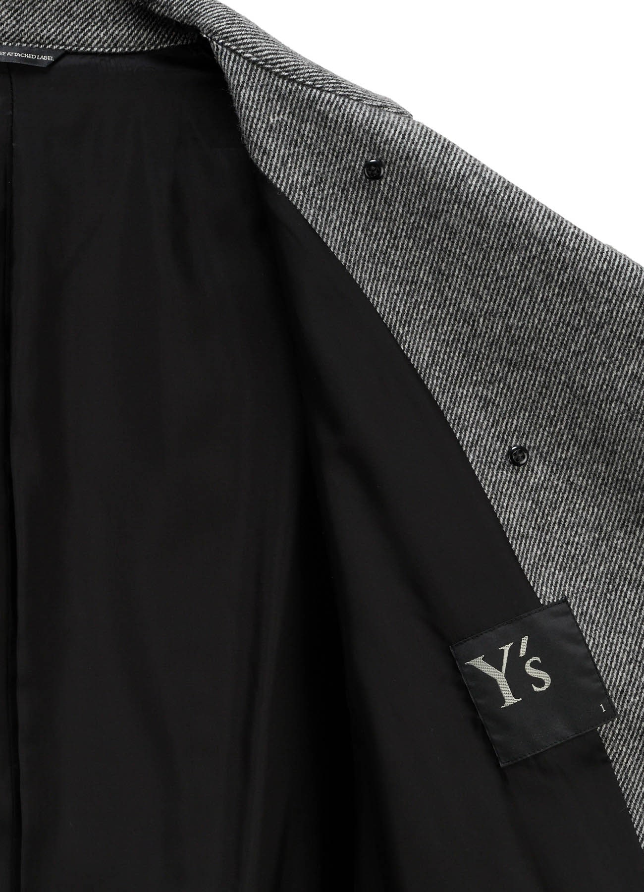 TWILL FLANNEL ASYMMETRIC HALF COAT
