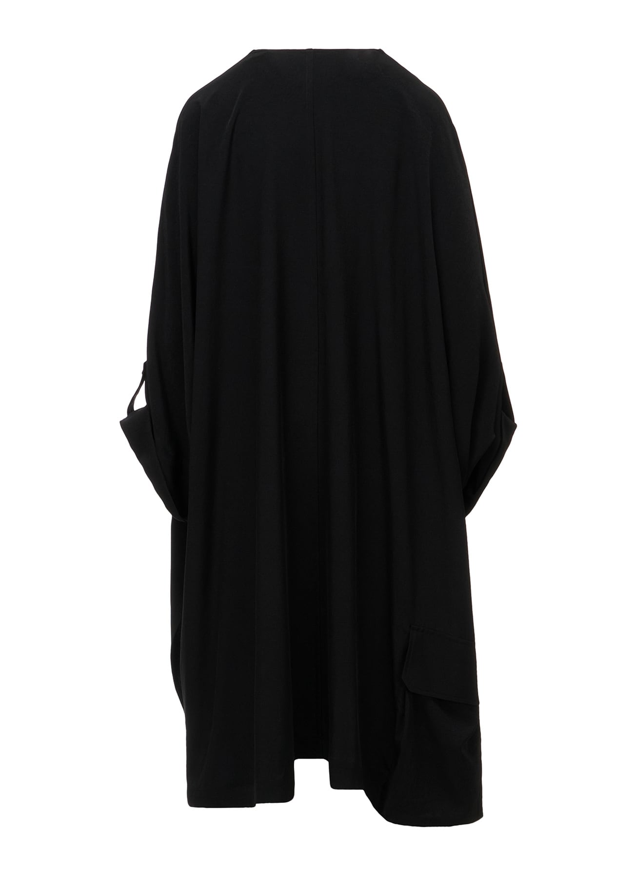 TA/PE CREPE DE CHINE COLLARLESS DOLMAN COAT