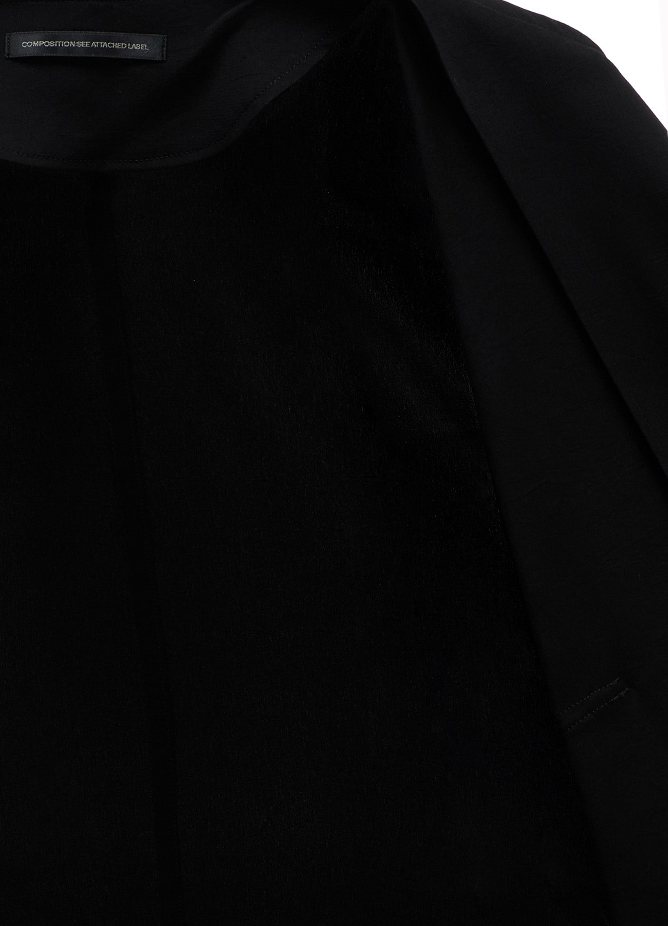 TA/PE CREPE DE CHINE COLLARLESS DOLMAN COAT