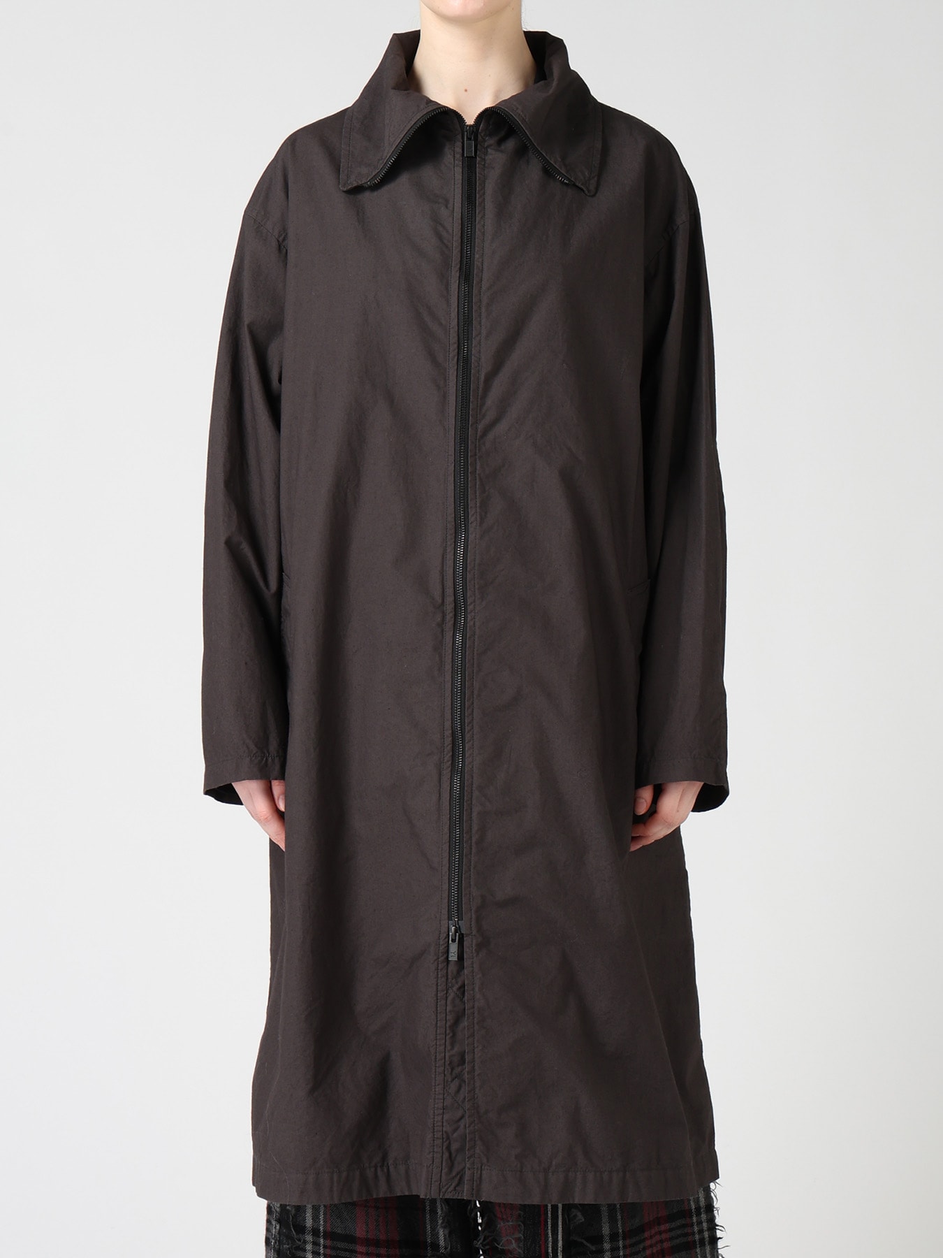 COTTON TYPEWRITER ZIPPER COAT