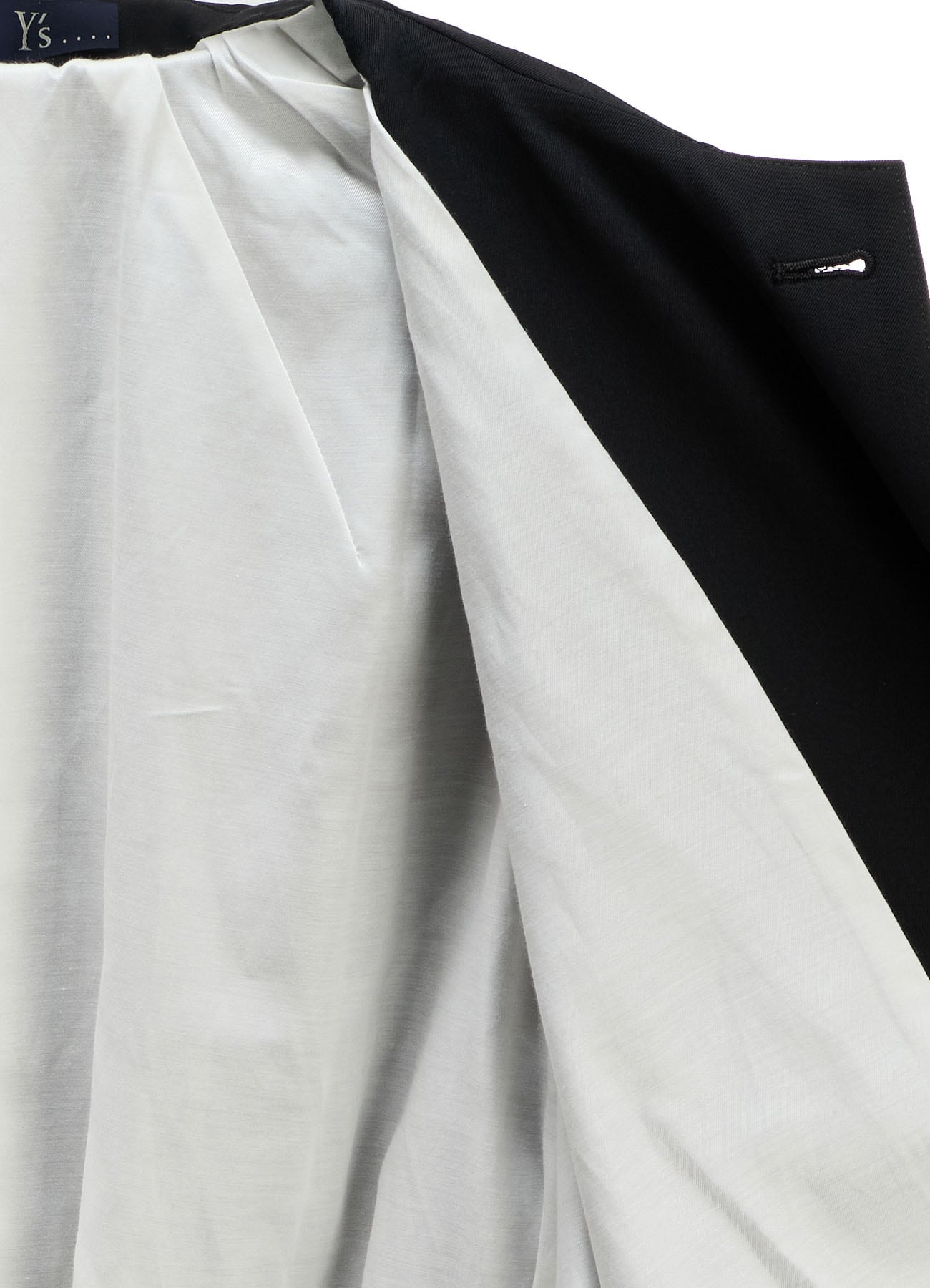 WOOL GABARDINE GATHERED COAT