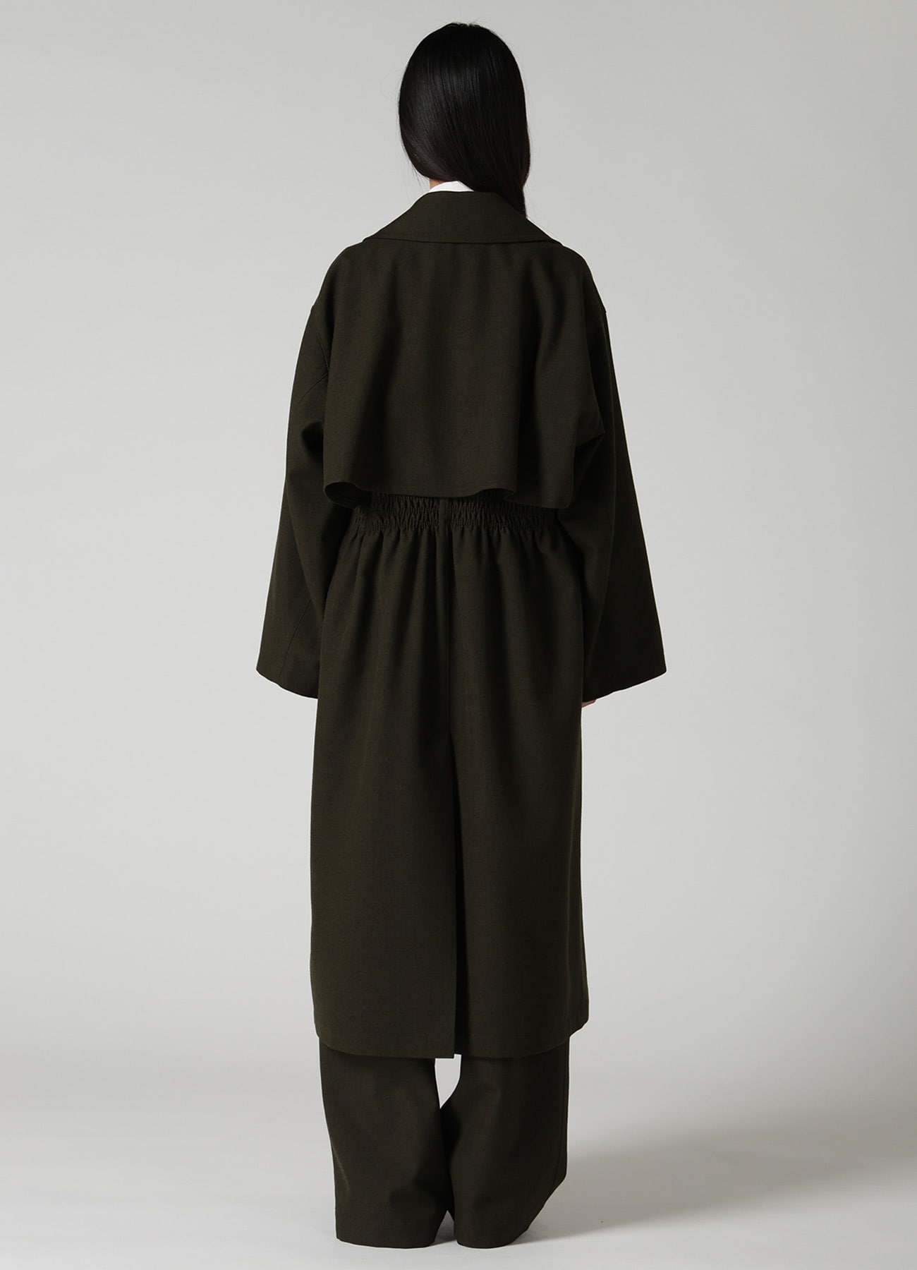 VINTAGE MILITARY SERGE GATHERED COAT