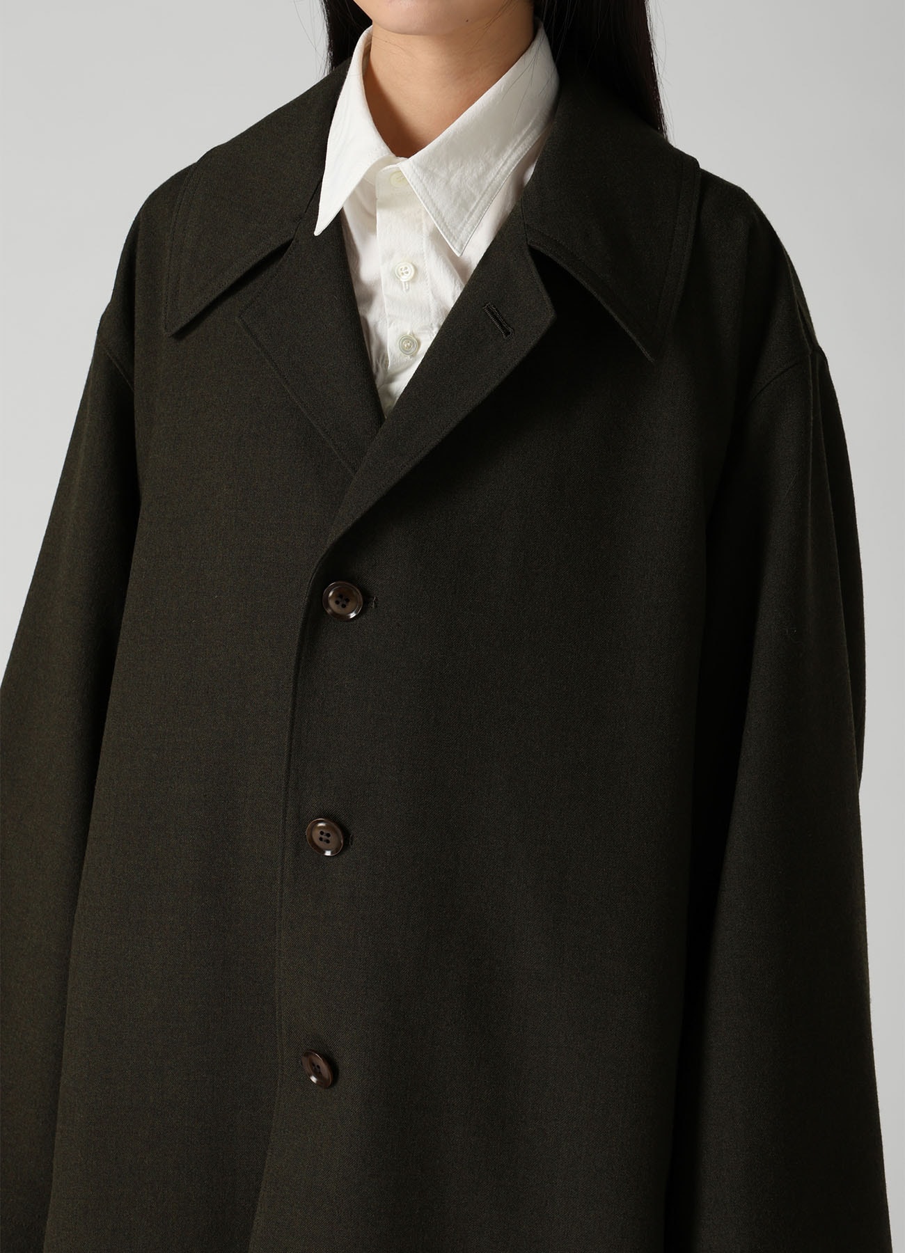 VINTAGE MILITARY SERGE GATHERED COAT