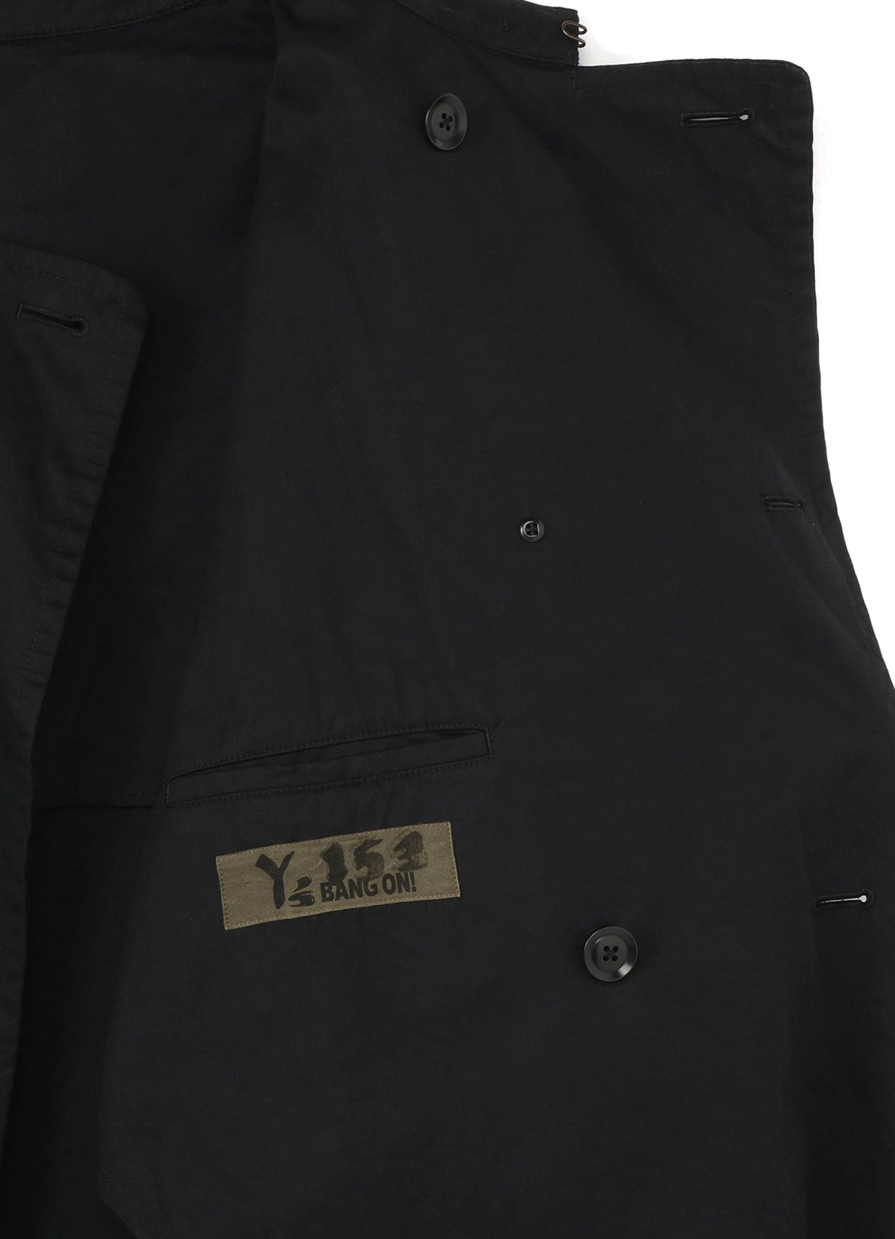 Y's BANG ON!No.153 W Trench-coat Cotton gabardine BIO