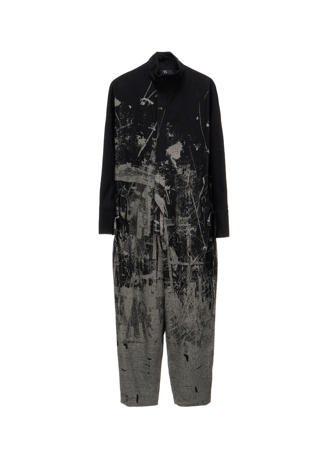 WOOL BLEND HERRINGBONE OVERALLS