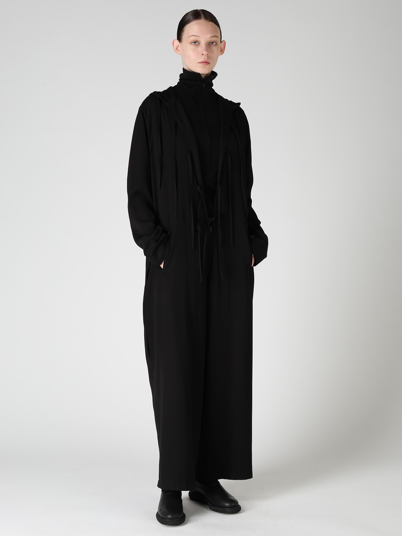 VISCOSE/TRIACETATE BLEND HOODIE OVERALLS