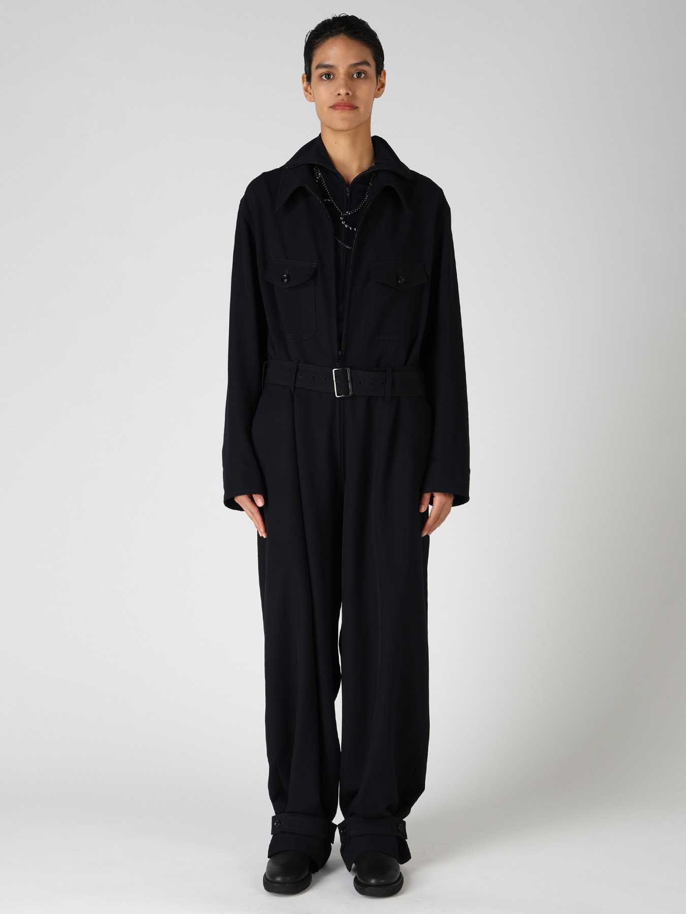 WOOL GABARDINE MILITARY OVERALLS