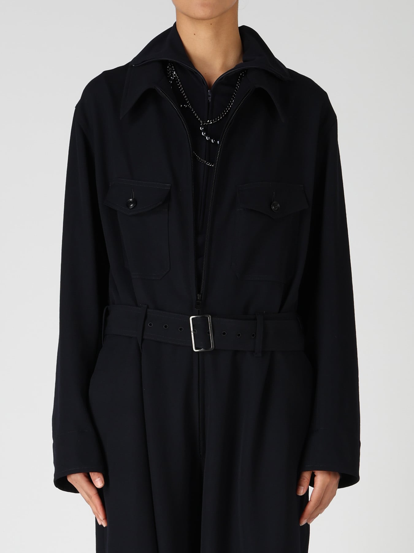 WOOL GABARDINE MILITARY OVERALLS