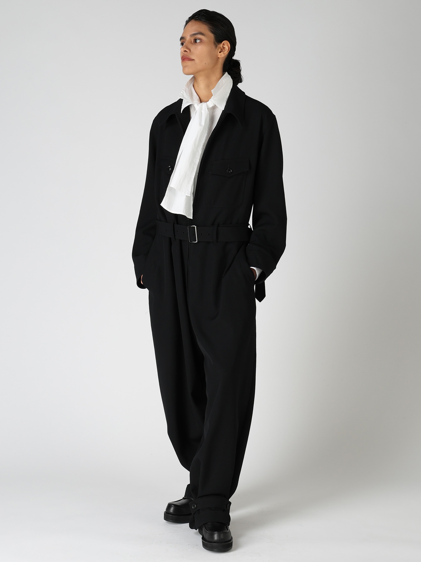 WOOL GABARDINE MILITARY OVERALLS
