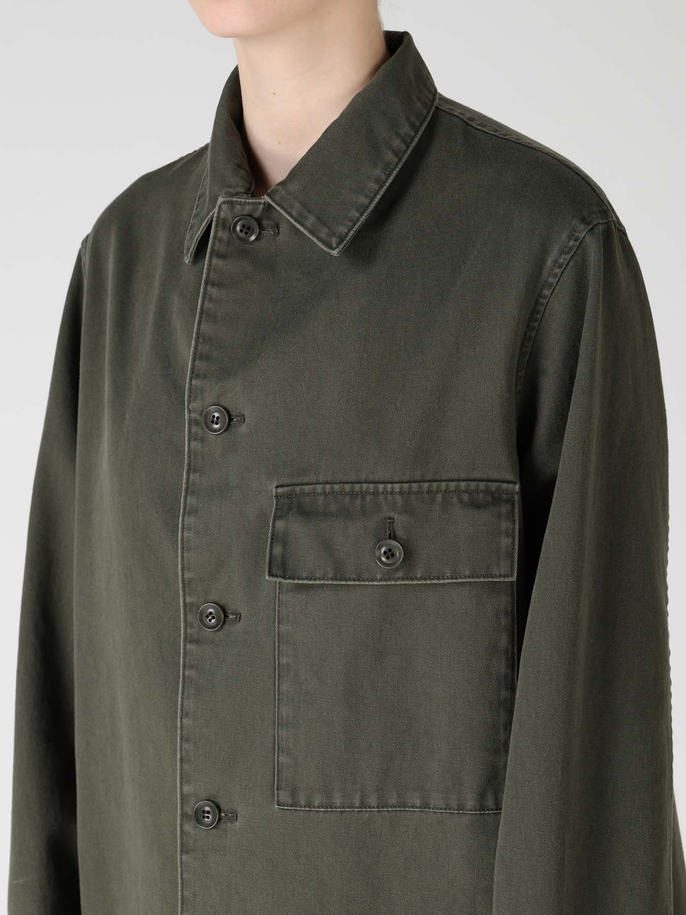 COTTON CHINO CLOTH BLOUSON DRESS