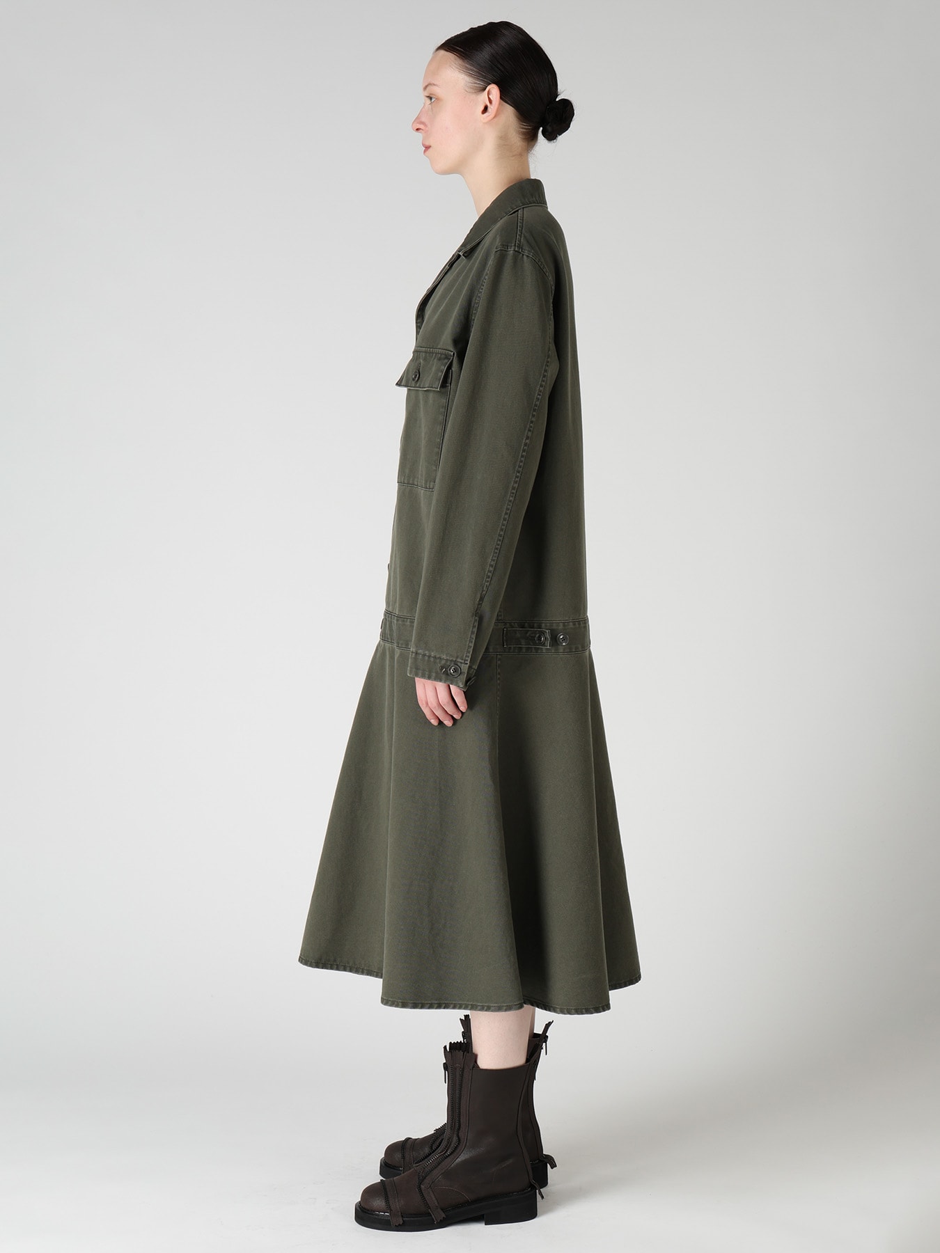COTTON CHINO CLOTH BLOUSON DRESS