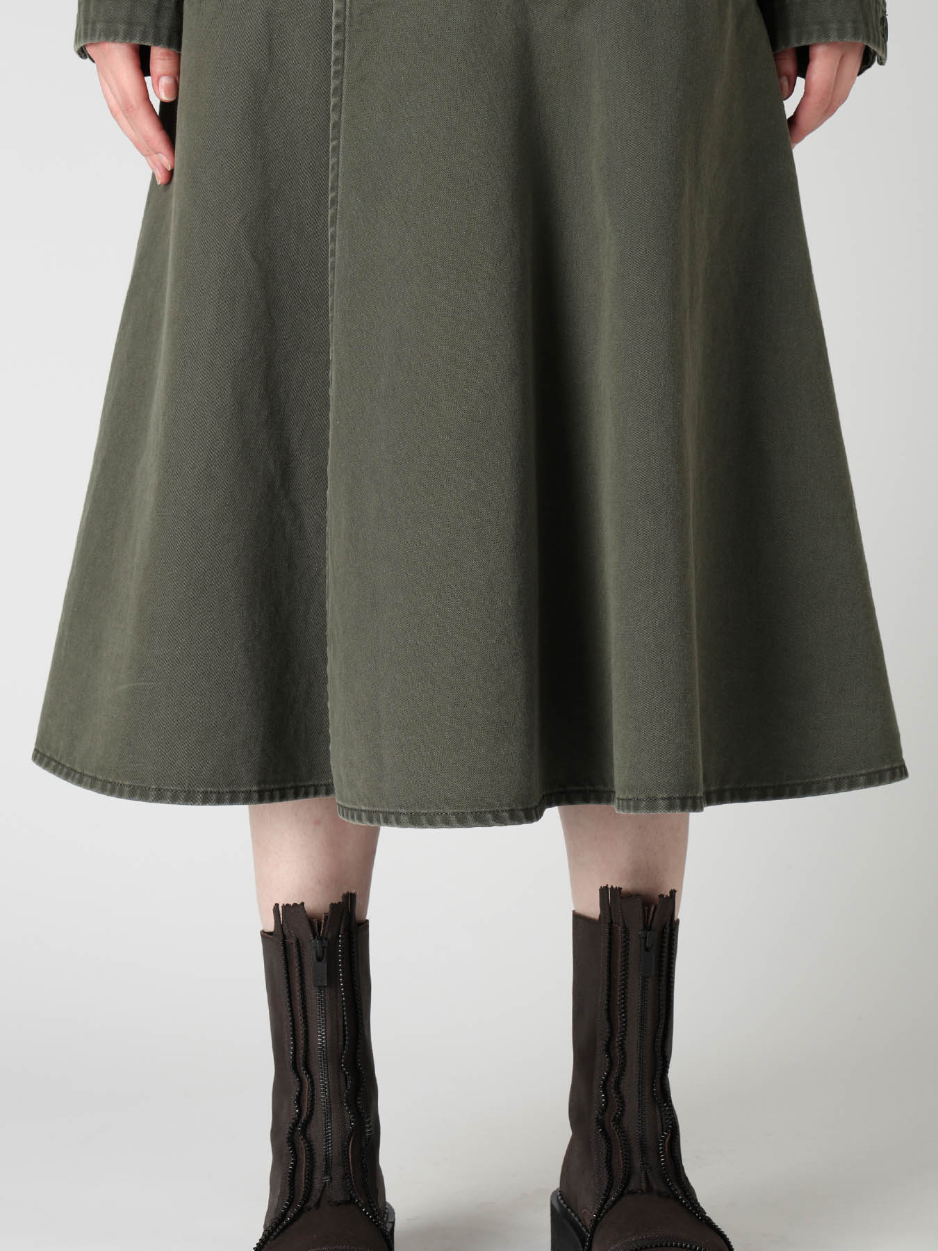 COTTON CHINO CLOTH BLOUSON DRESS