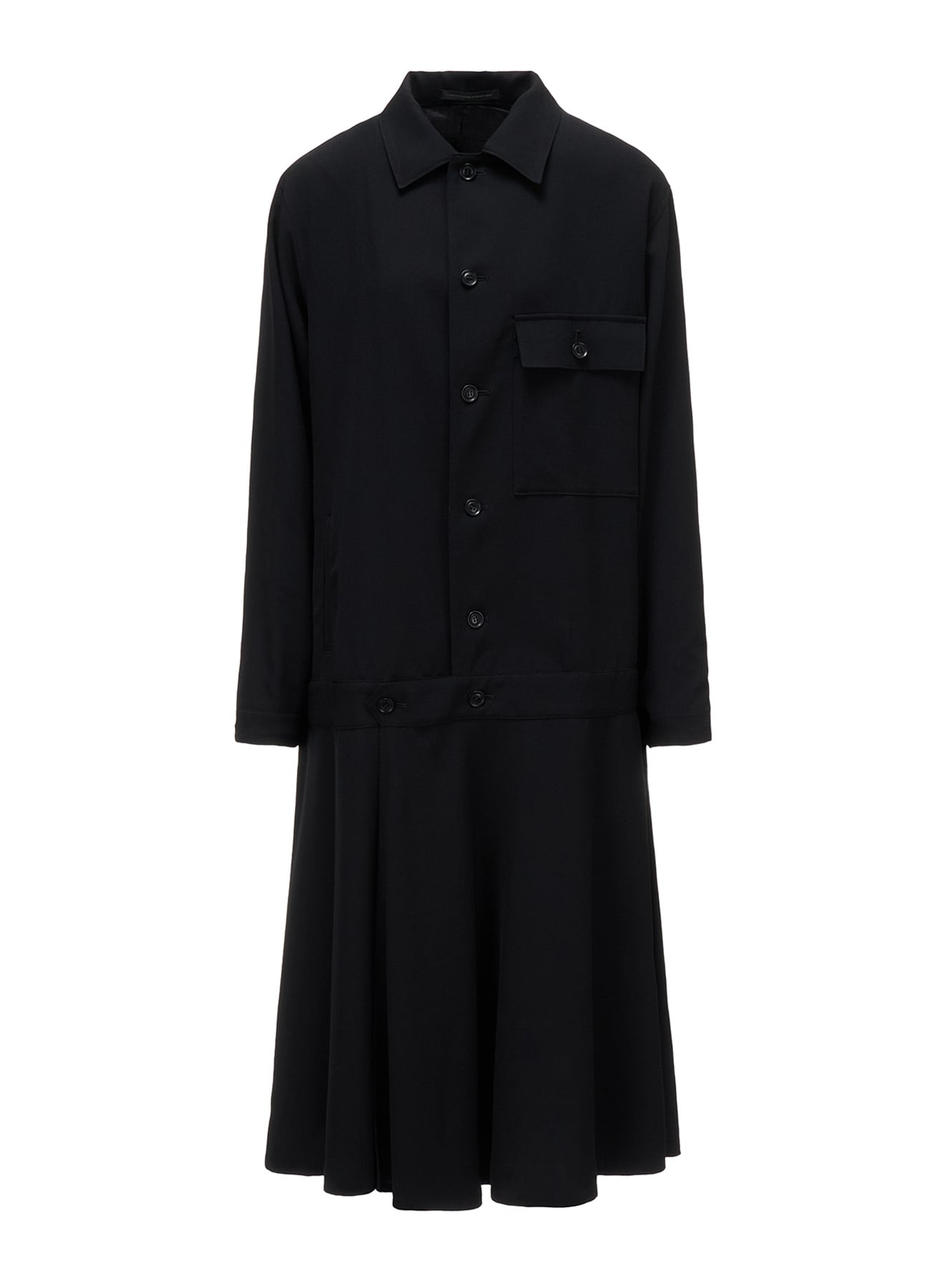 WOOL SERGE BLOUSON DRESS