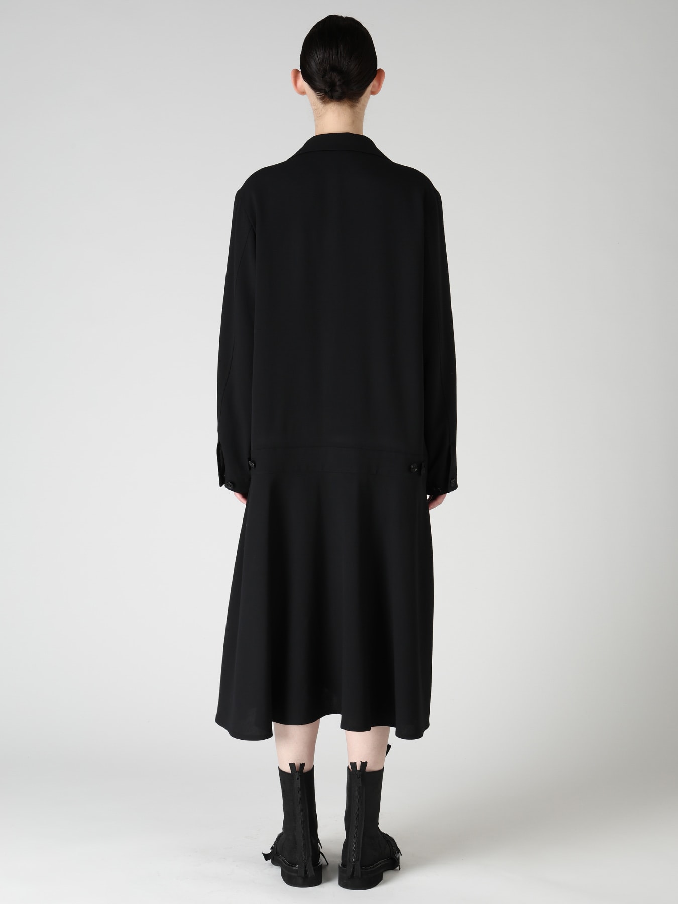 WOOL SERGE BLOUSON DRESS