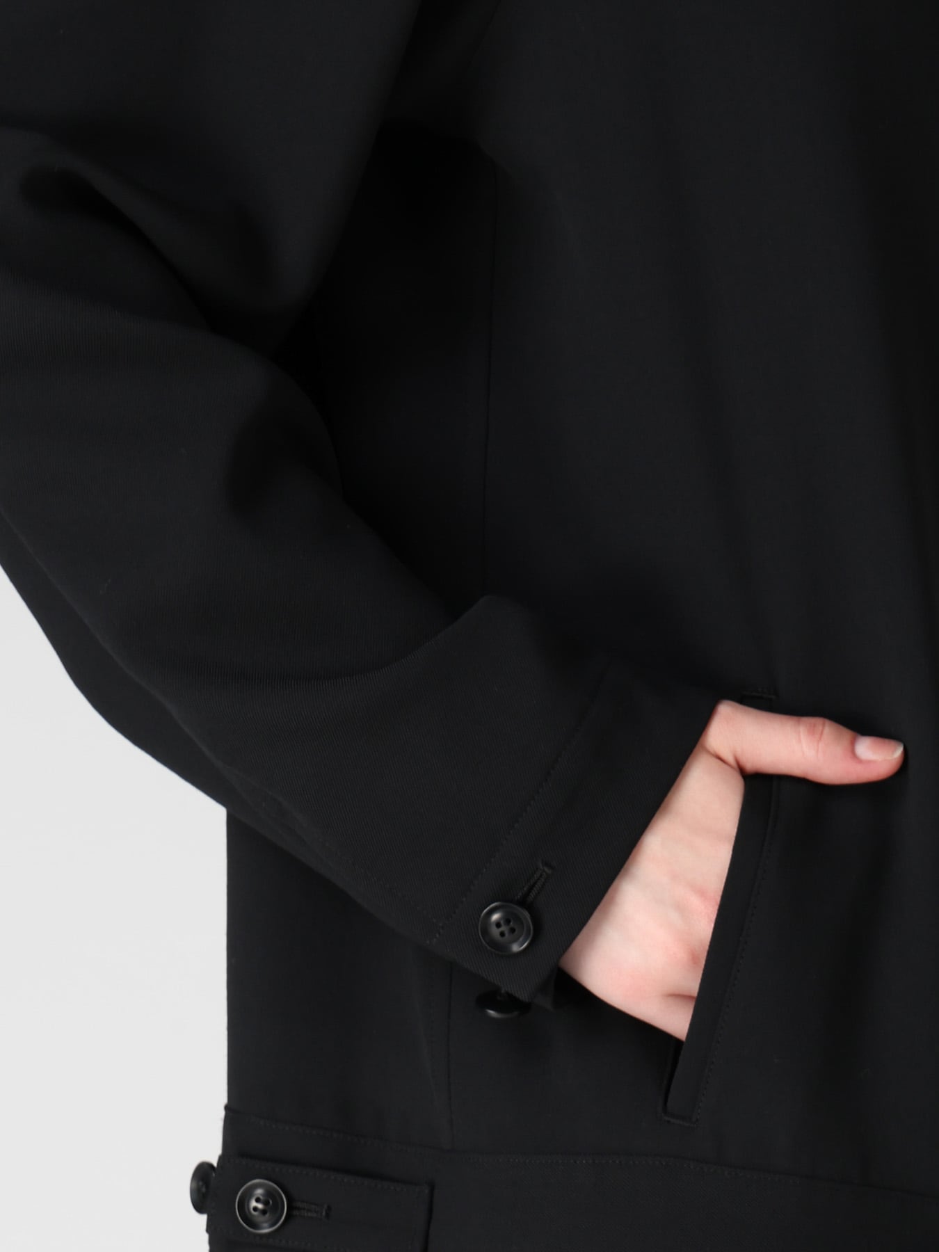 WOOL SERGE BLOUSON DRESS