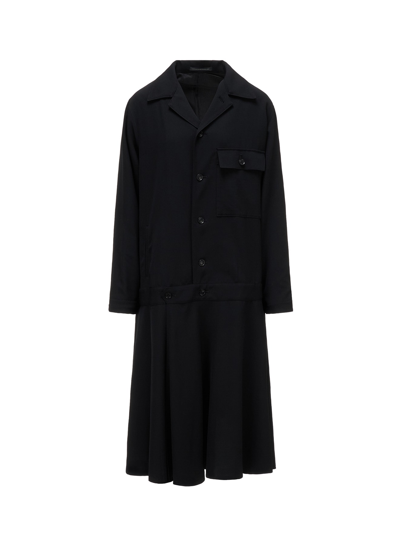 WOOL SERGE BLOUSON DRESS
