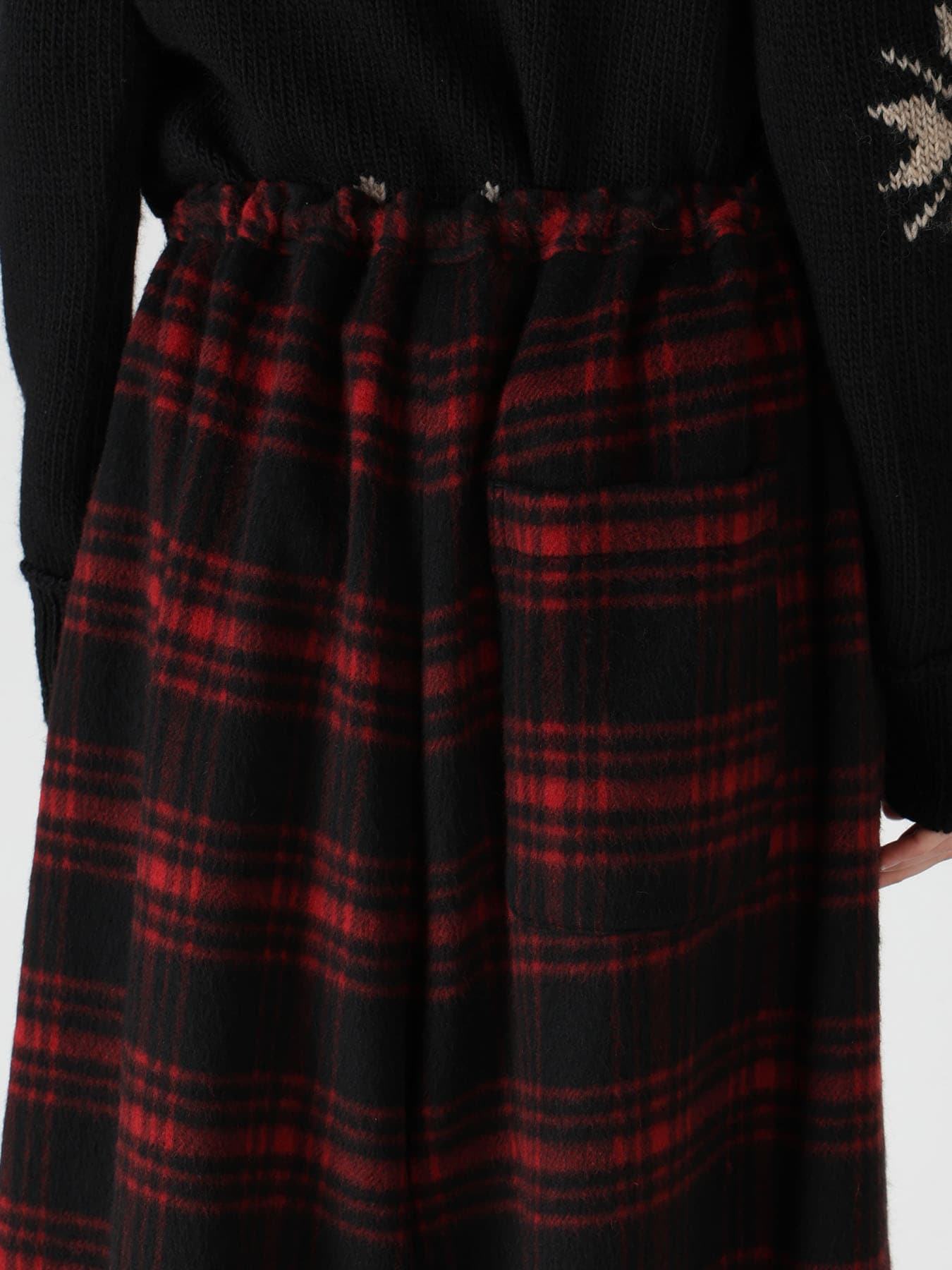 SHAGGY PLAID APRON DRESS