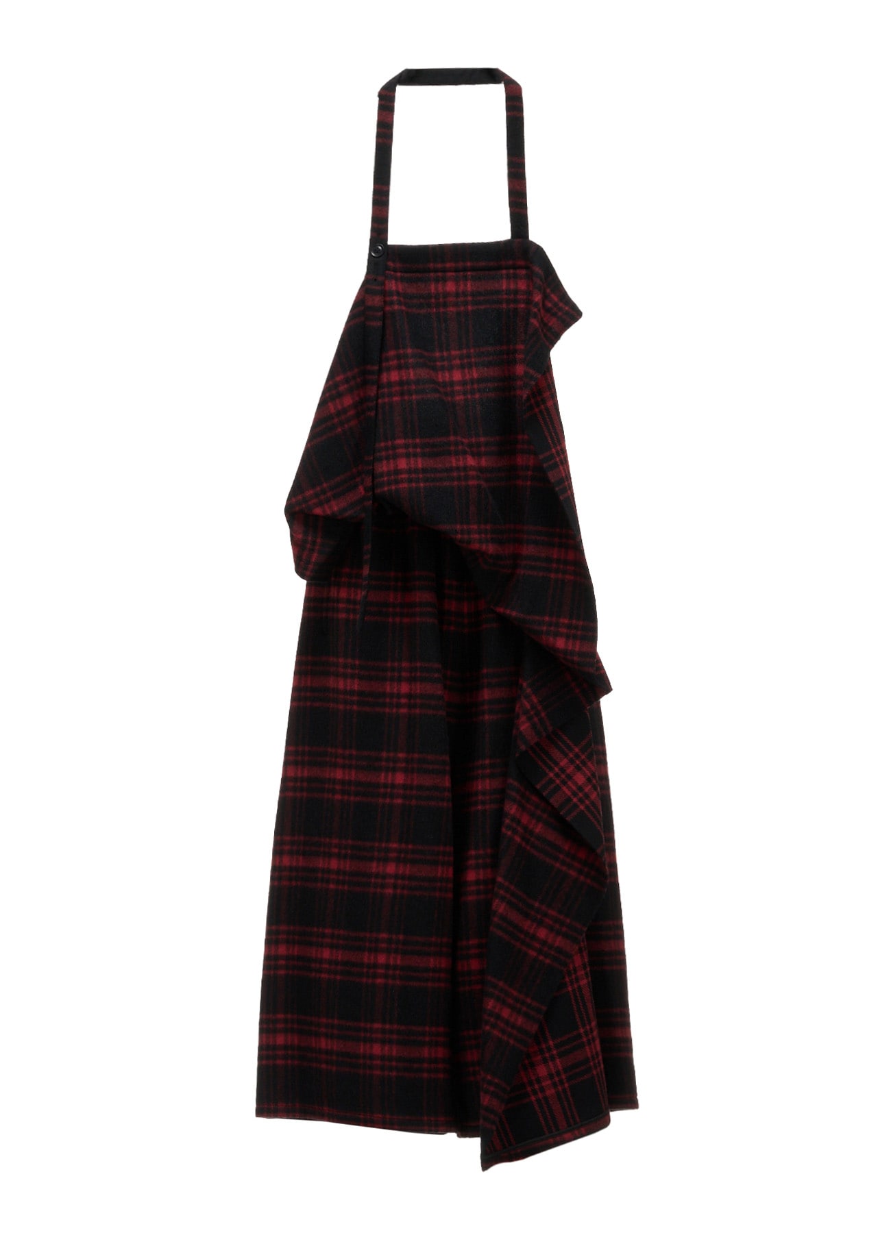 SHAGGY PLAID APRON DRESS