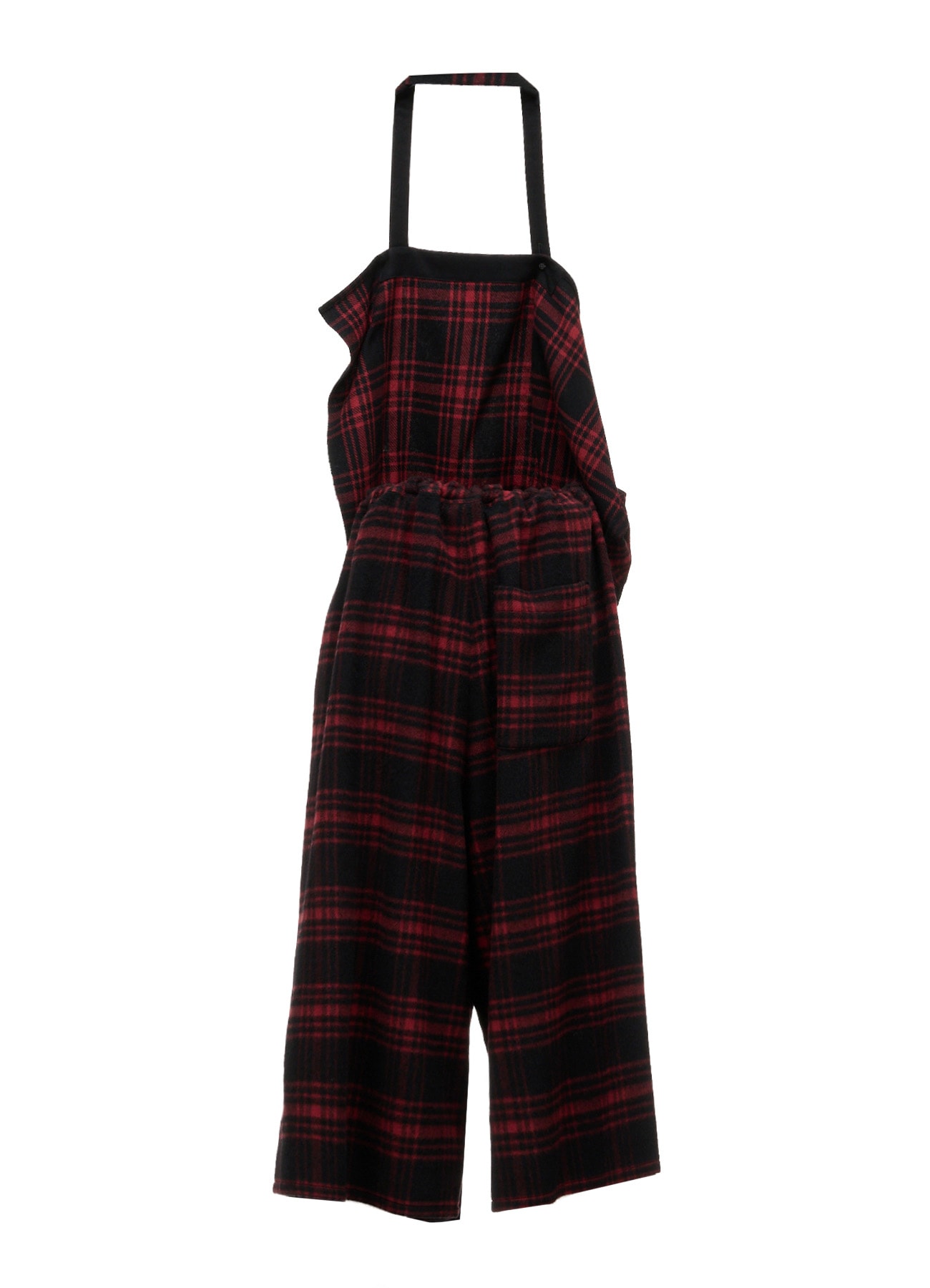 SHAGGY PLAID APRON DRESS