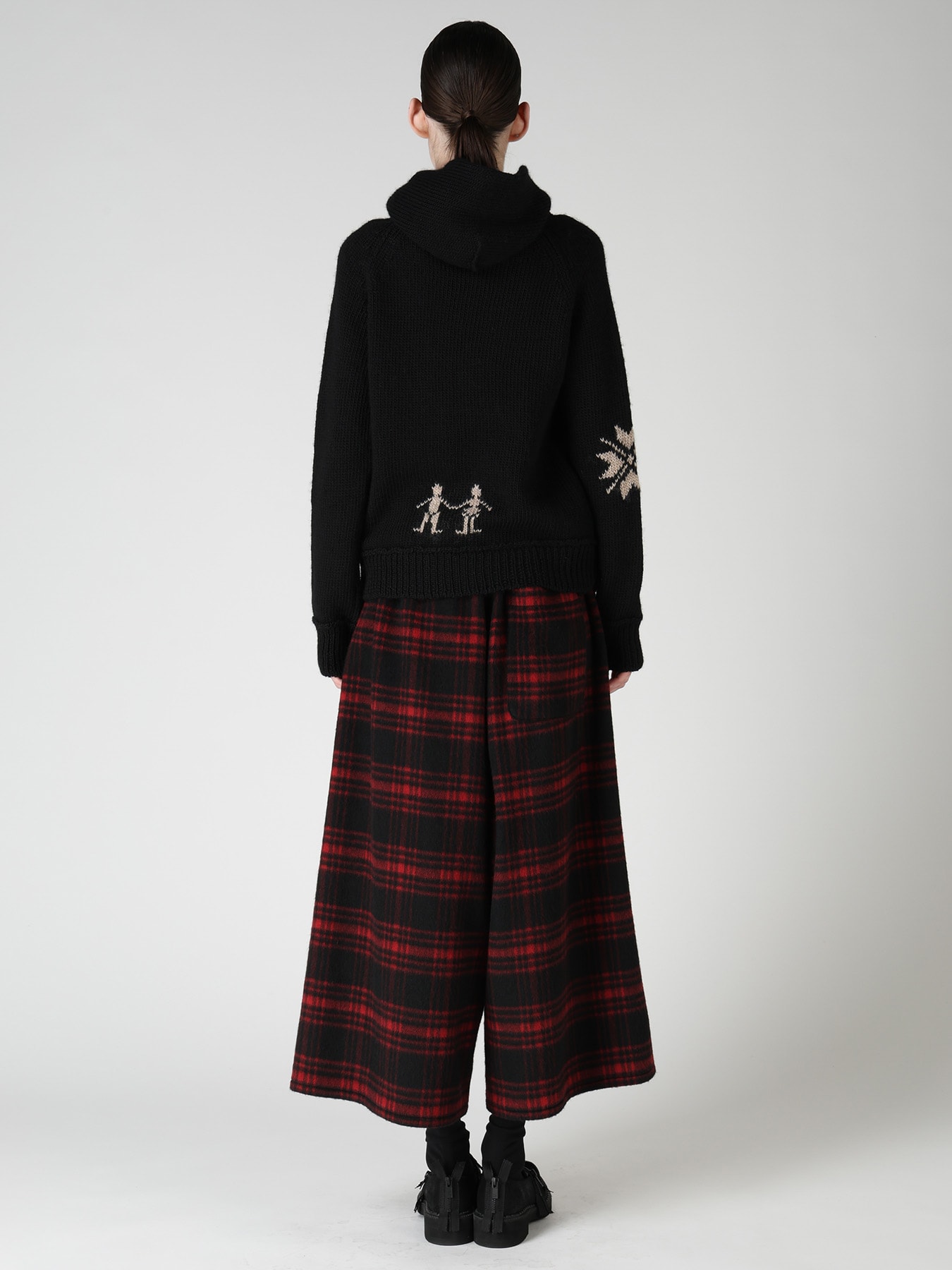 SHAGGY PLAID APRON DRESS