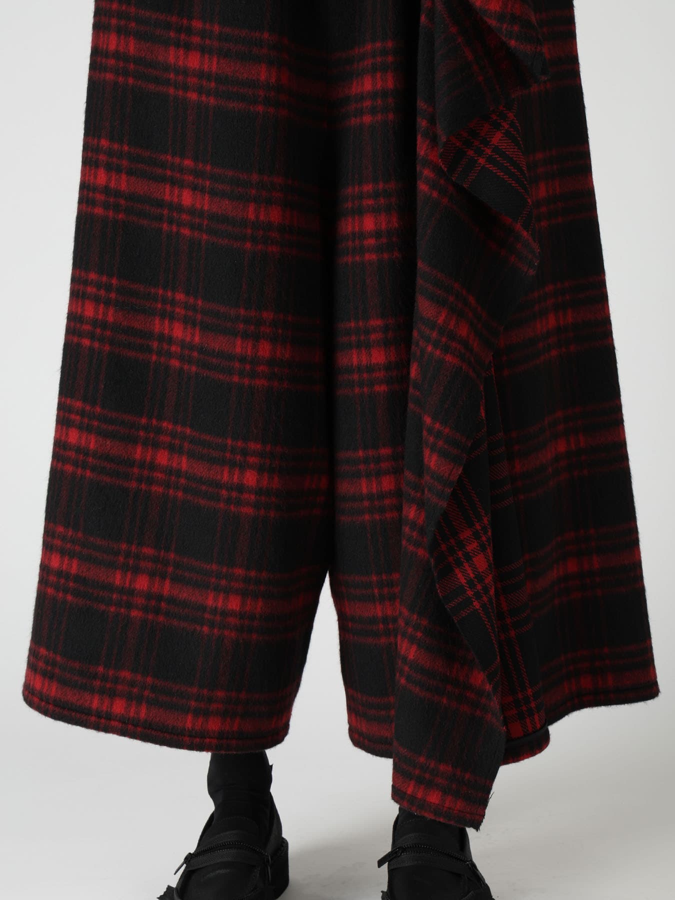 SHAGGY PLAID APRON DRESS