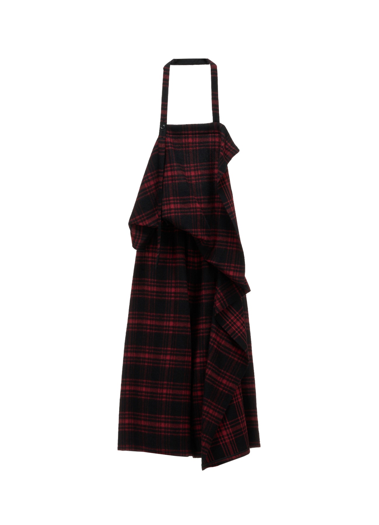 SHAGGY PLAID APRON DRESS
