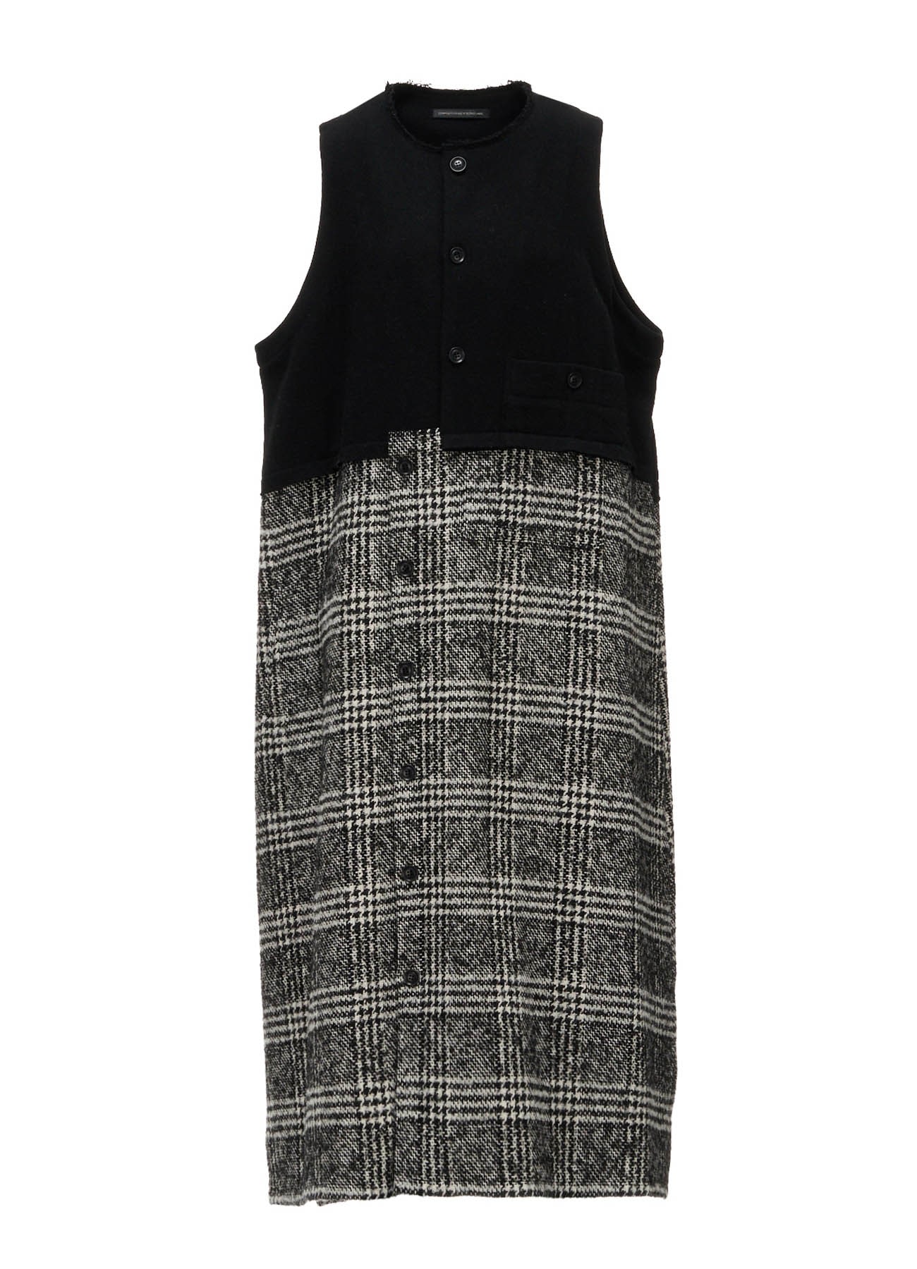 TWEED PLAID PANEL DRESS