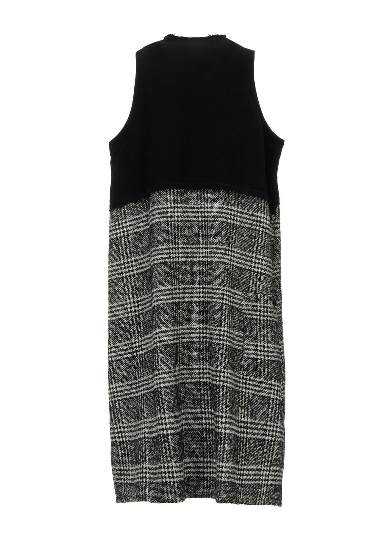 TWEED PLAID PANEL DRESS