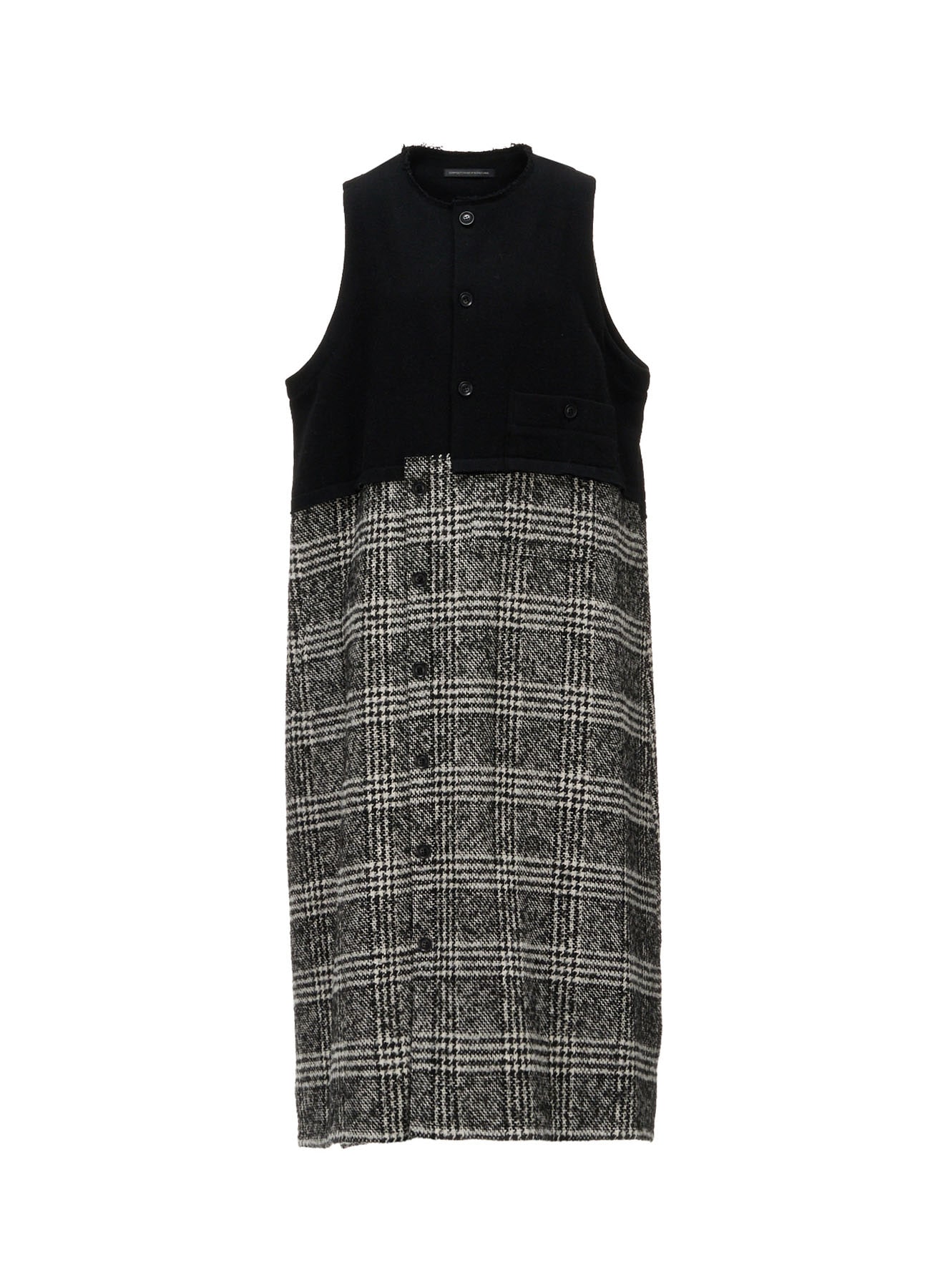 TWEED PLAID PANEL DRESS