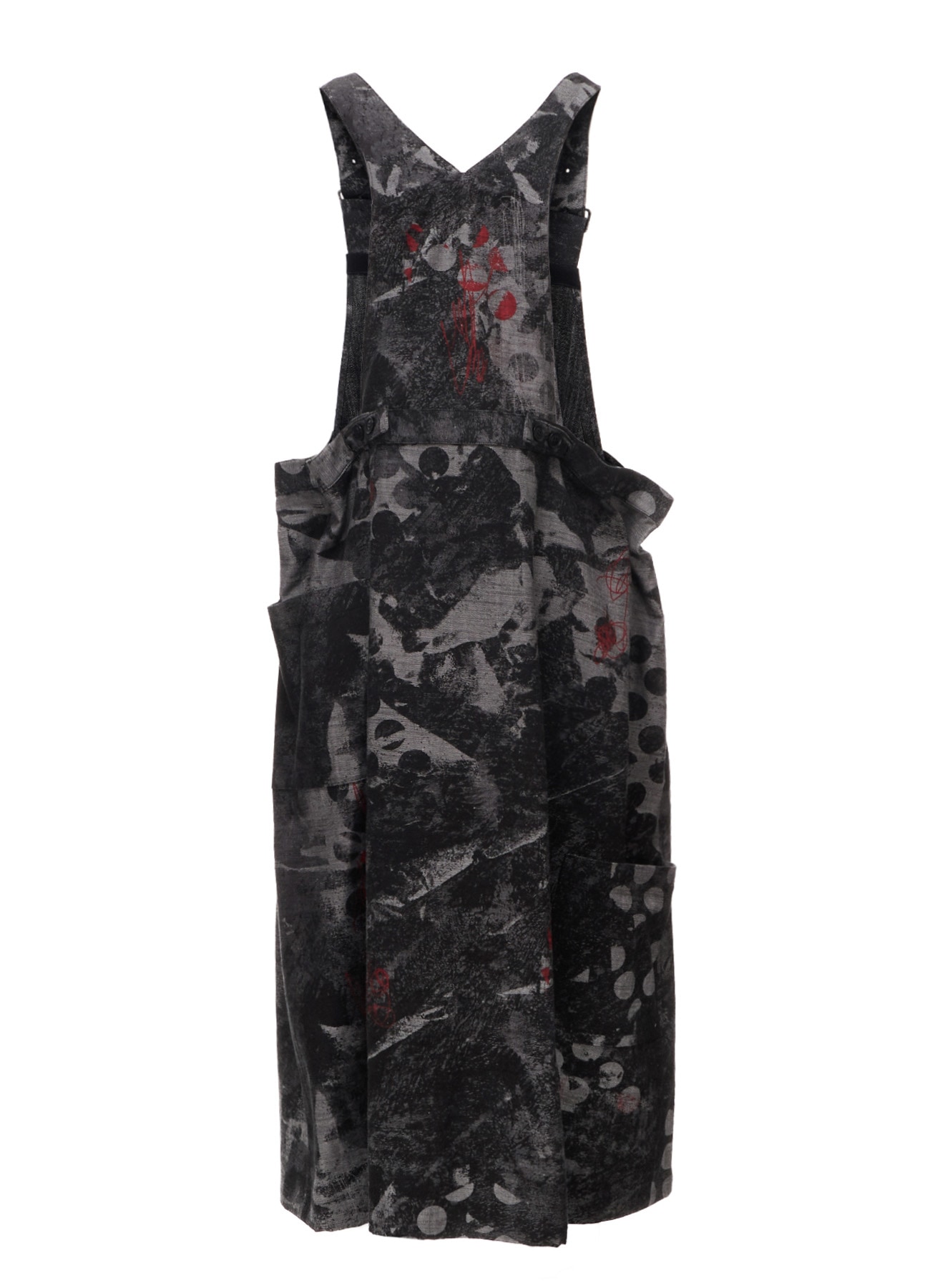 8OZ CRUNCH DOT PRINT SALOPETTE DRESS