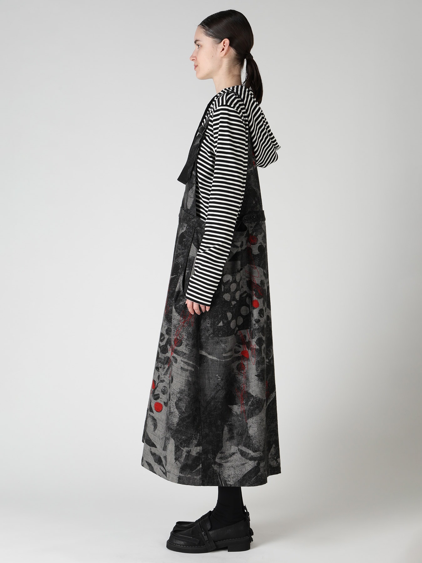 8OZ CRUNCH DOT PRINT SALOPETTE DRESS