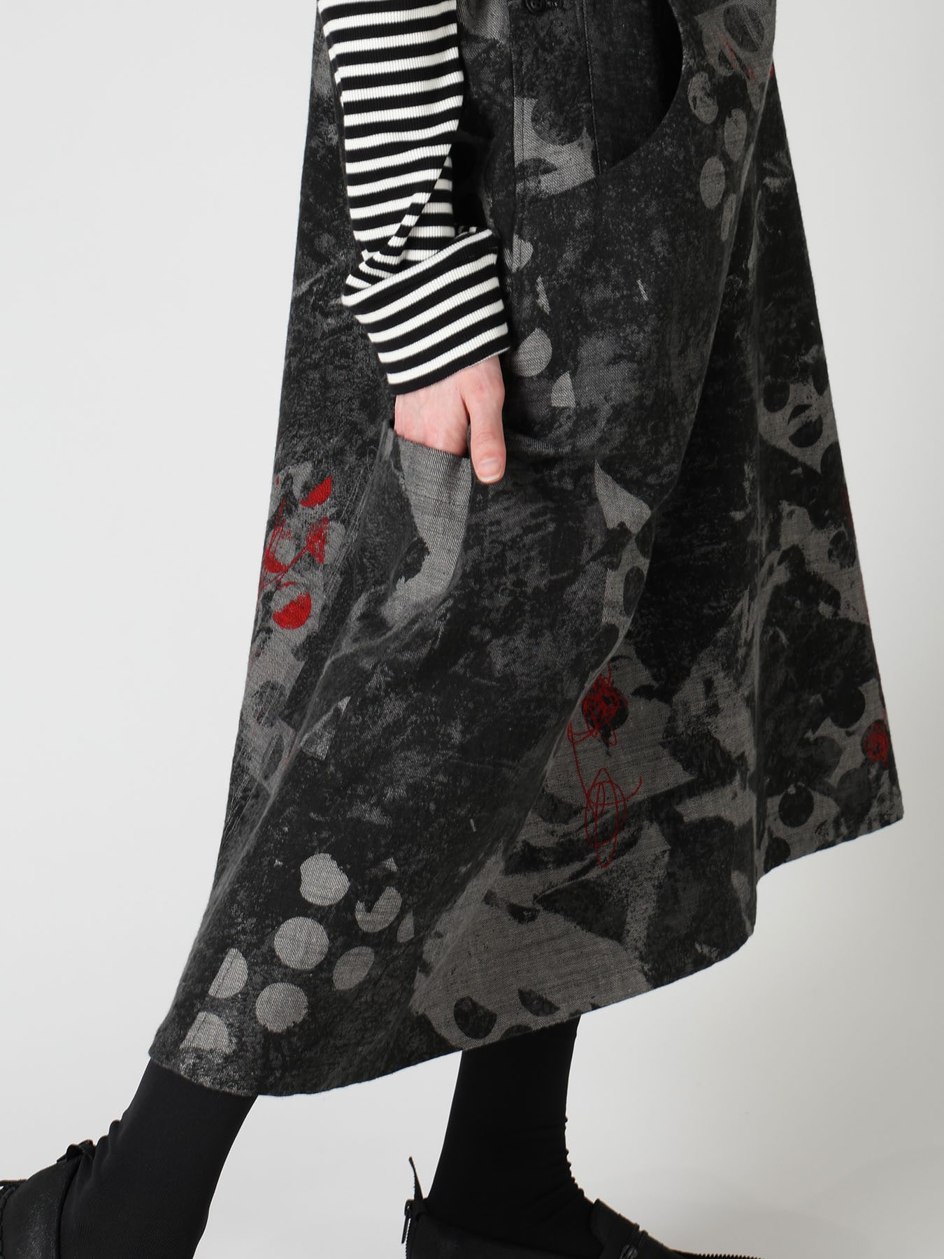8OZ CRUNCH DOT PRINT SALOPETTE DRESS