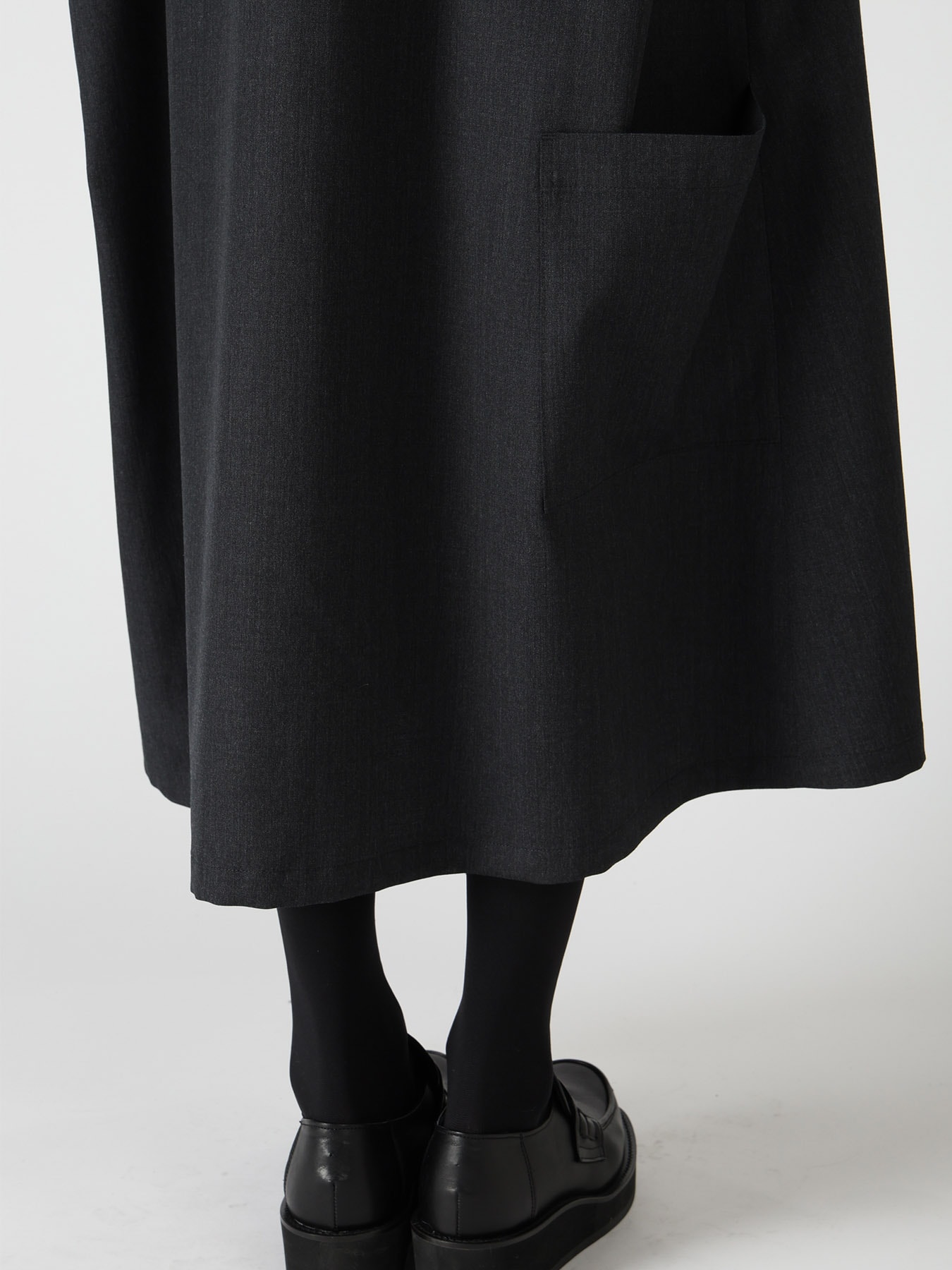 WOOL GABARDINE SALOPETTE DRESS