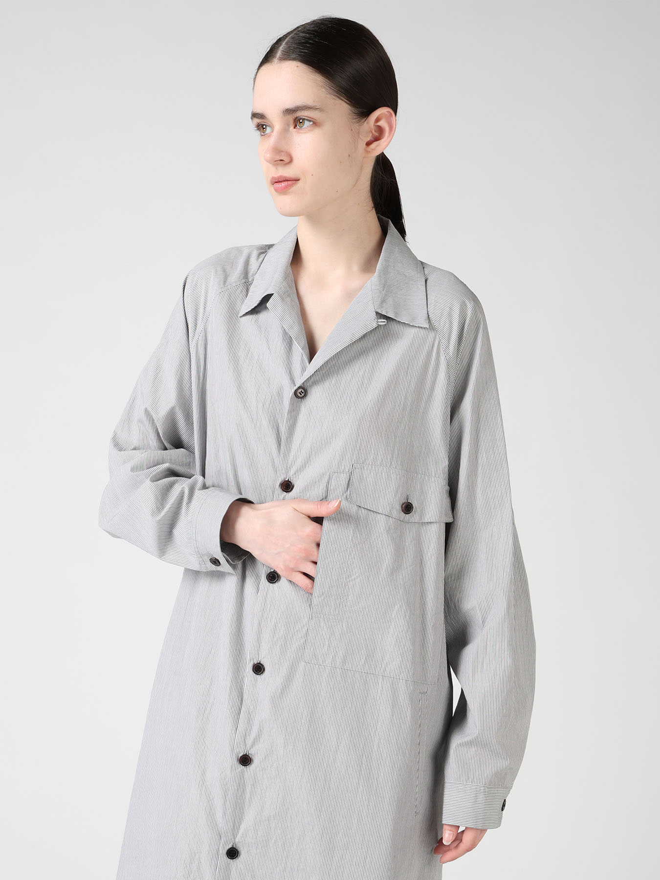 "I WANT TO SEE" OPEN COLLAR DRESS