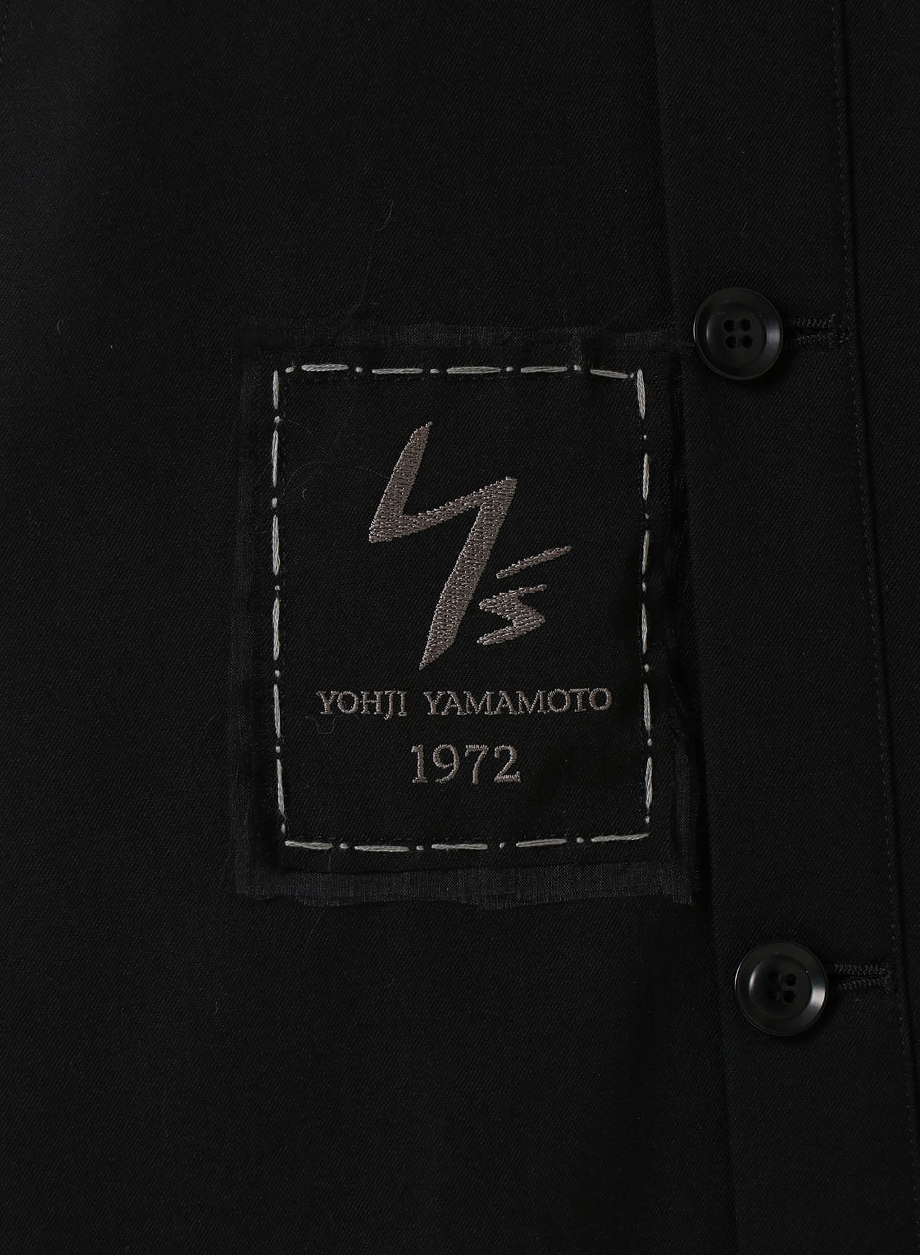 [Y's1972] LOGO PATCH WOOL GABARDINE SINGLE STRAP DRESS