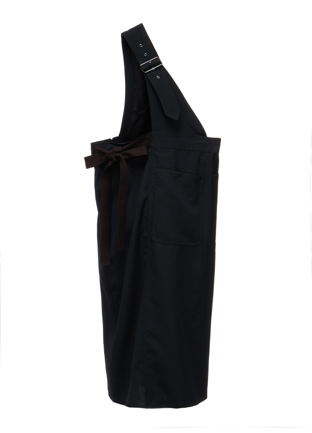 WOOL GABARDINE APRON DRESS