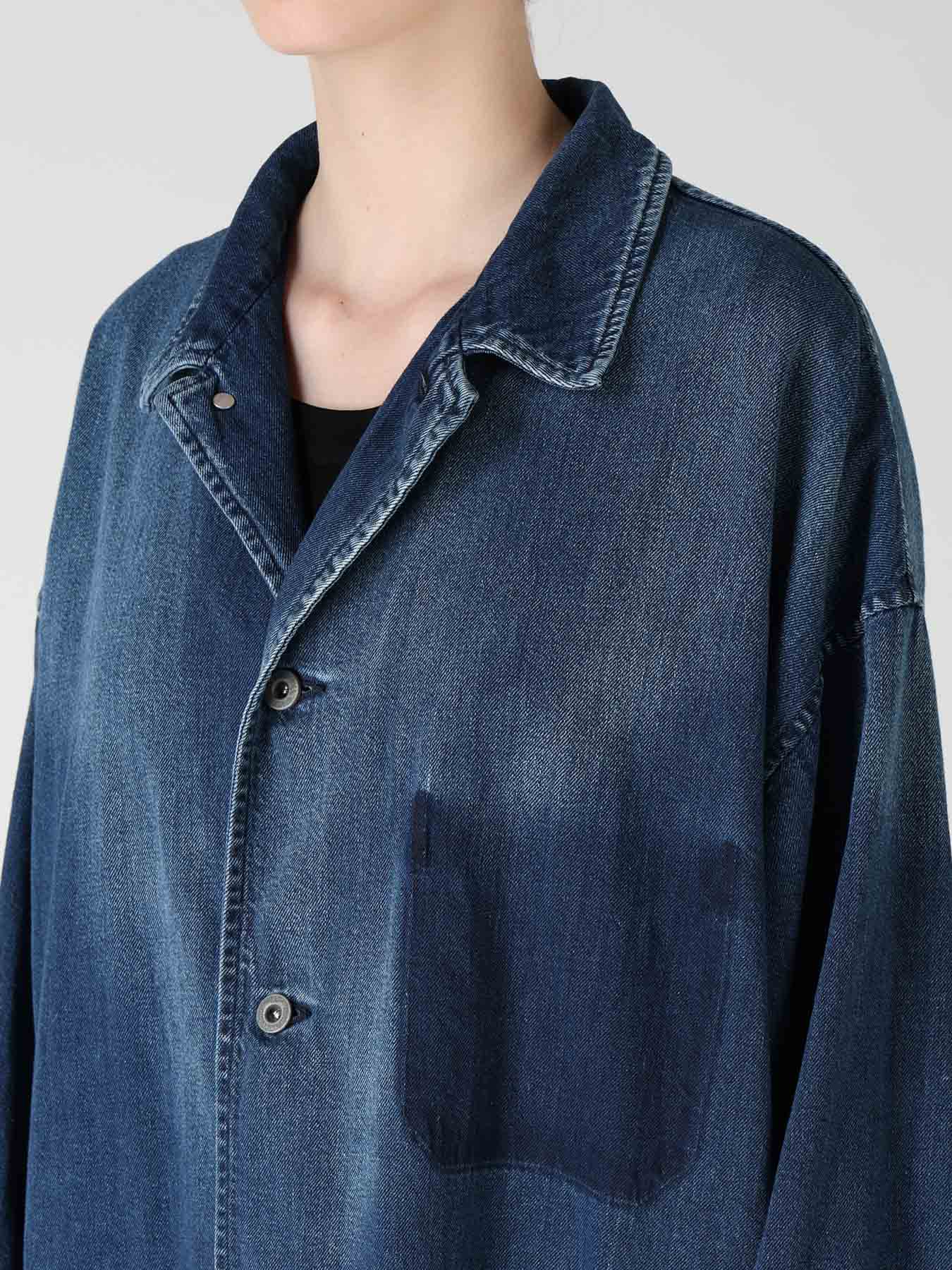 SPOTTED DENIM 5-POCKET DRESS