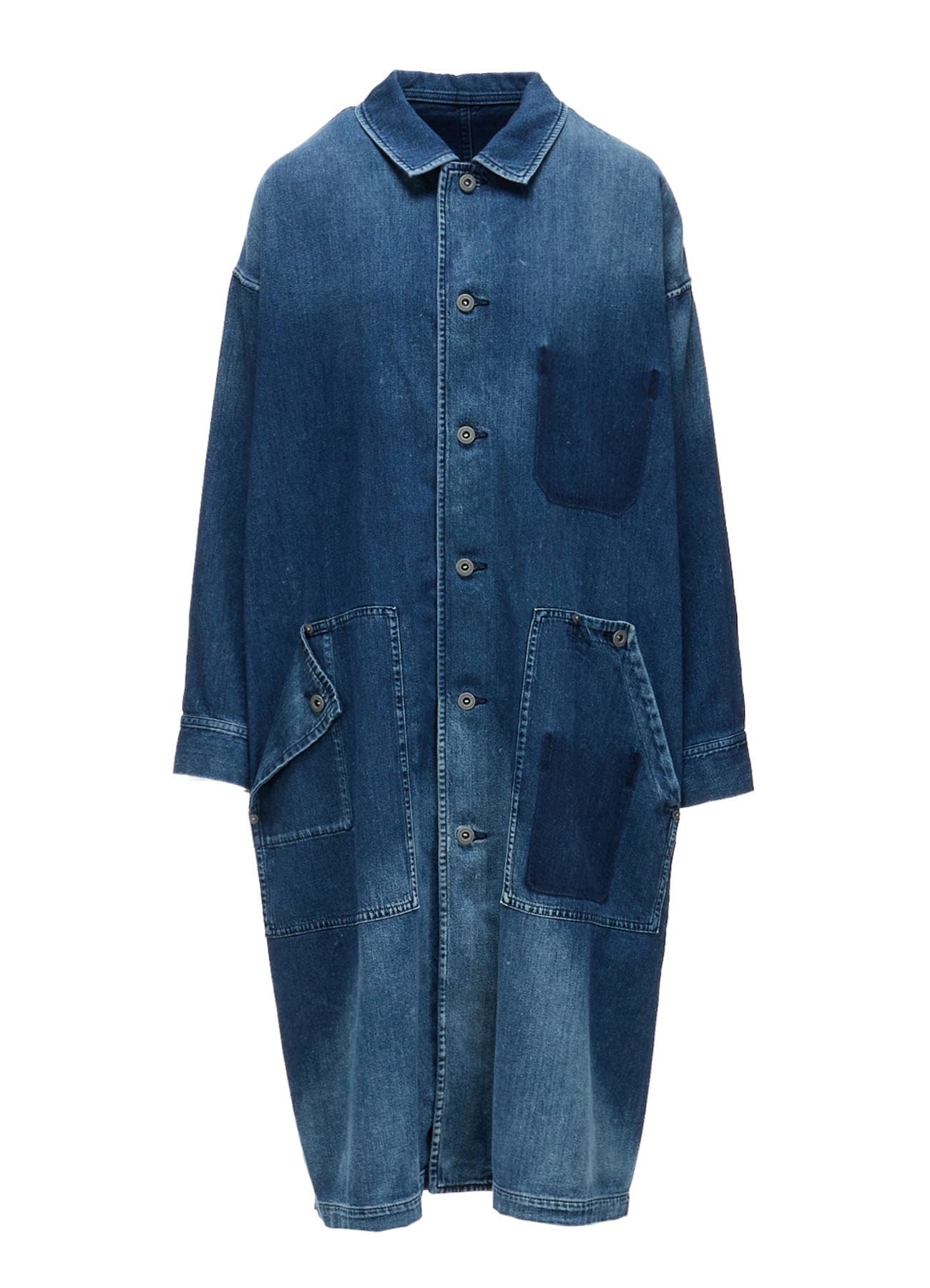 SPOTTED DENIM 5-POCKET DRESS