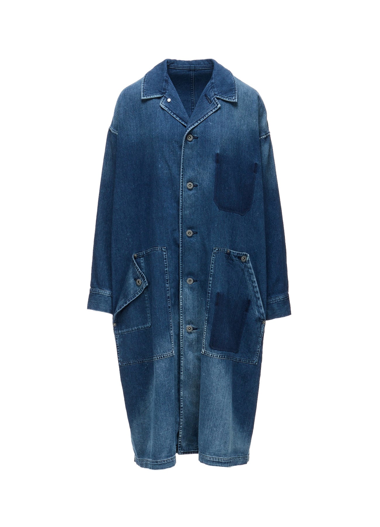 SPOTTED DENIM 5-POCKET DRESS