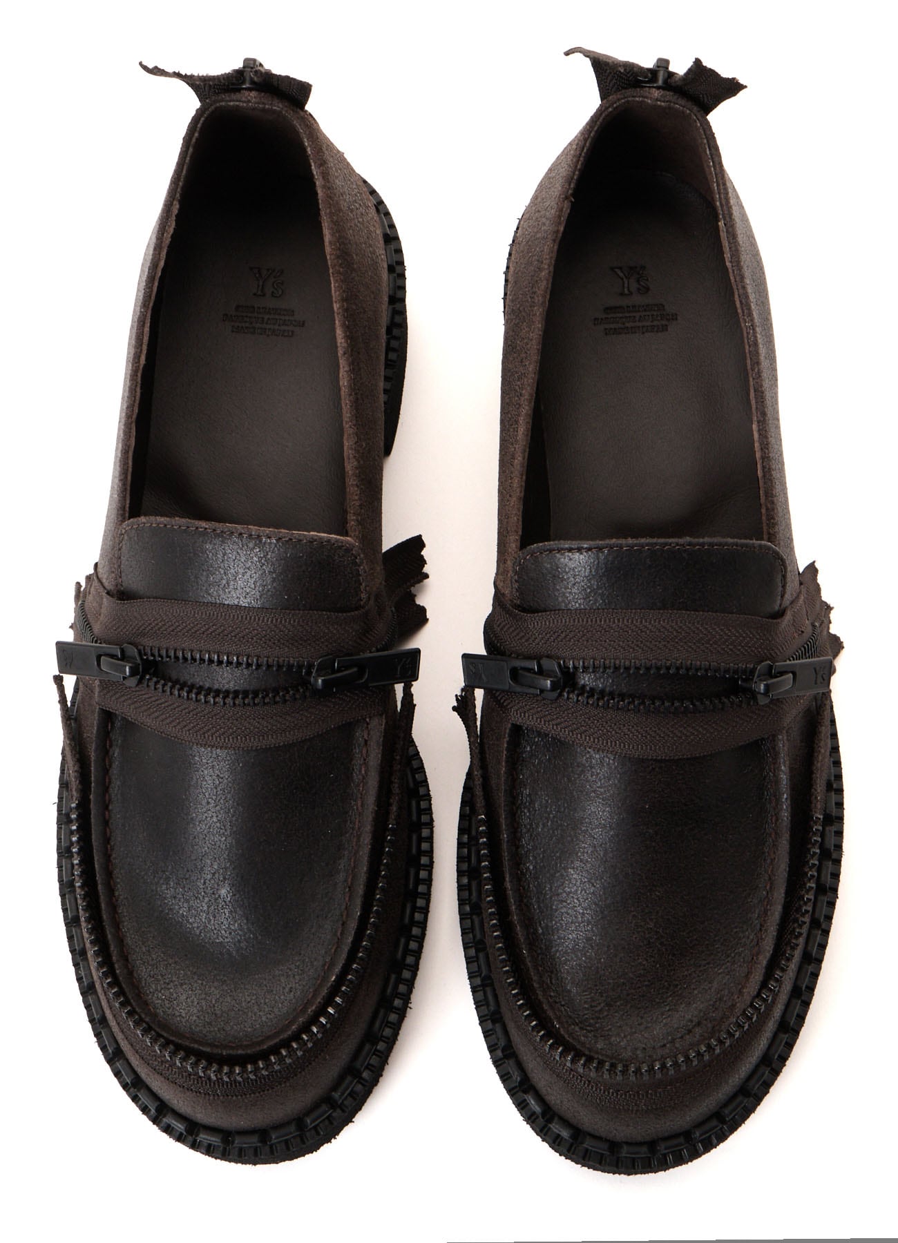 VINTAGE LEATHER ZIP LOAFERS