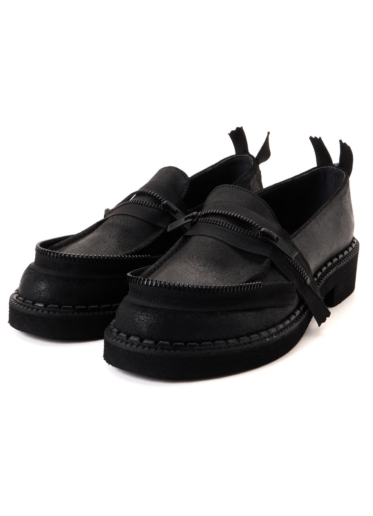 VINTAGE LEATHER ZIP LOAFERS