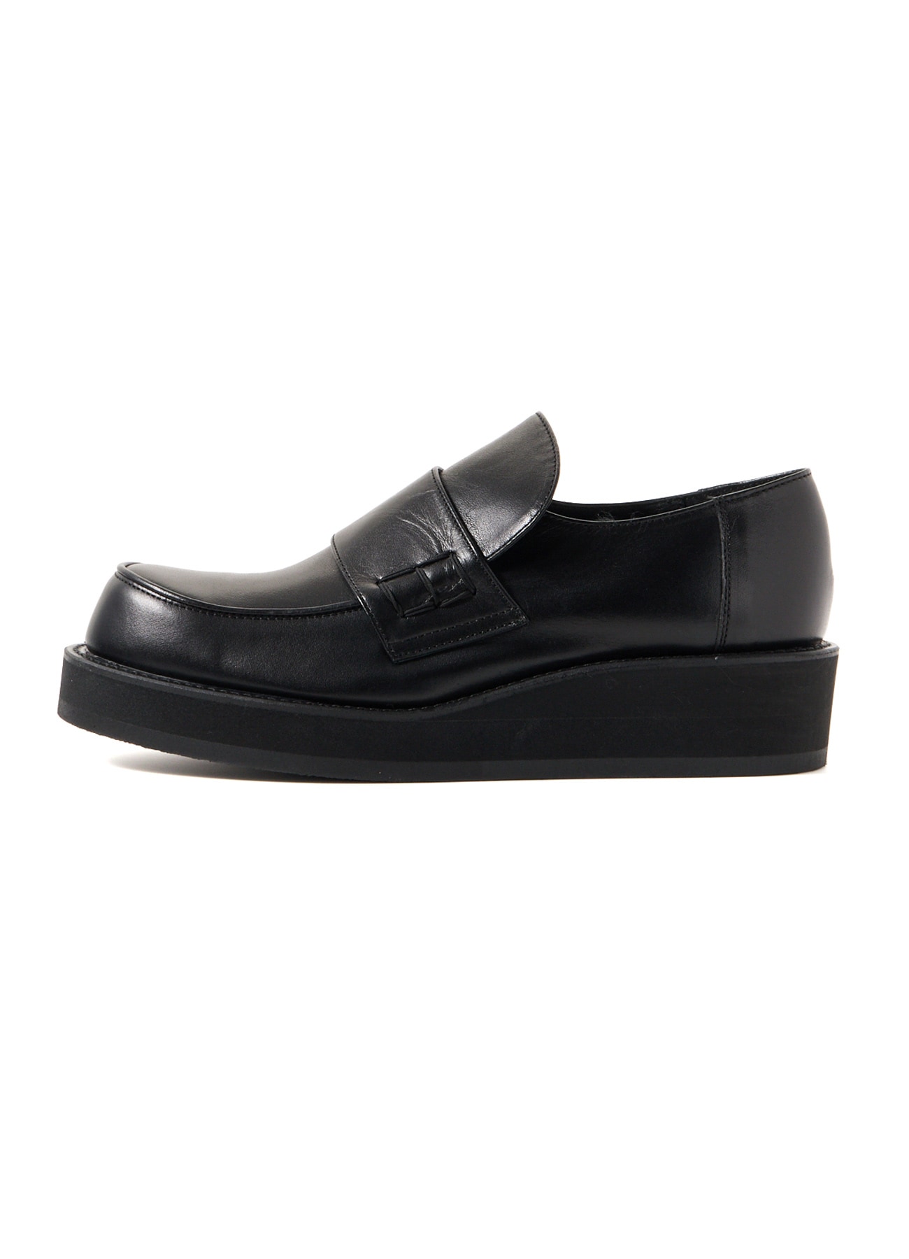 SMOOTH LEATHER PLATFORM LOAFERS